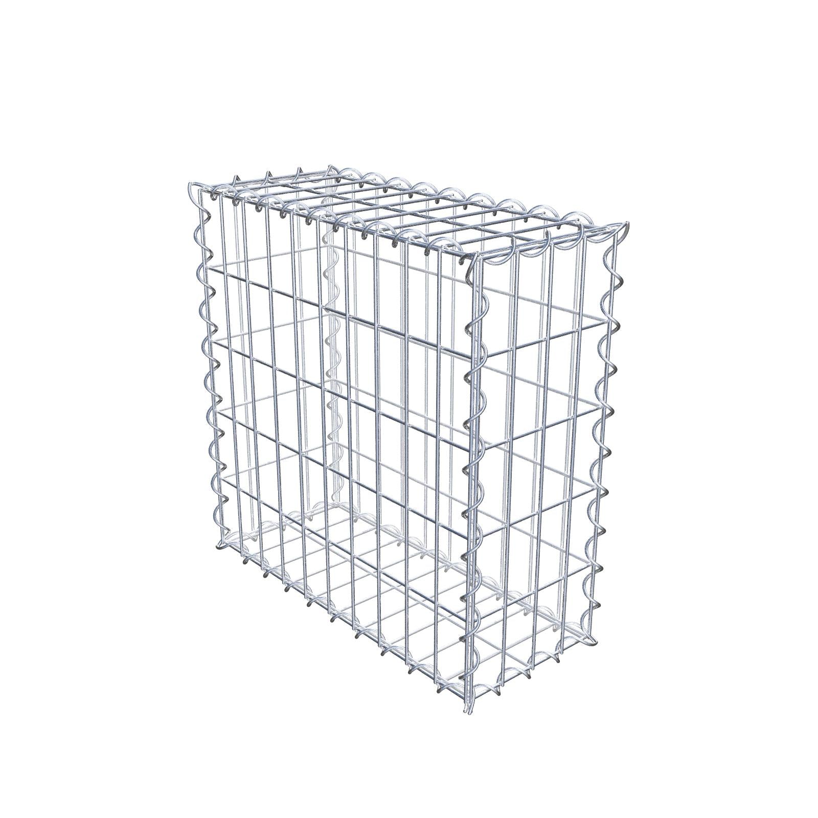 Schanskorf 50 cm x 50 cm x 20 cm (L x H x D), maaswijdte 5 cm x 10 cm, spiraal