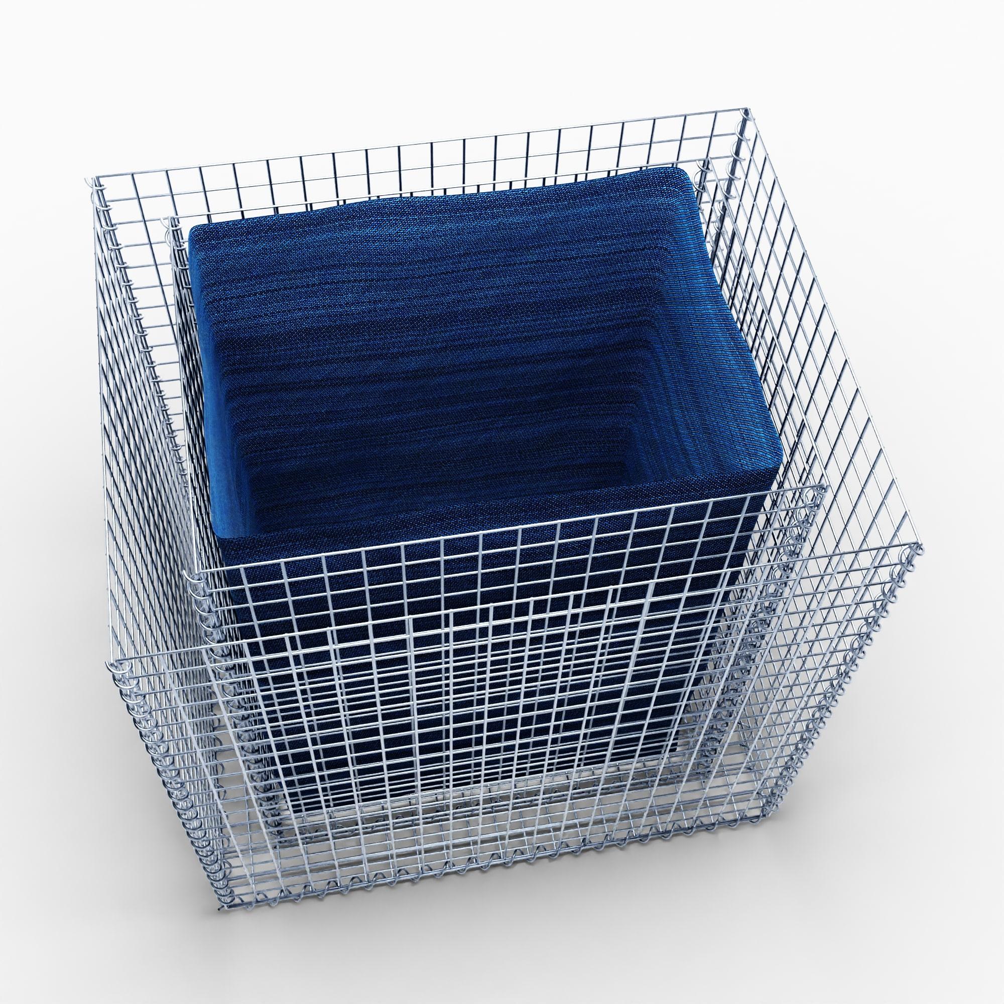 Højbed firkantet 100 cm x 80 cm x 100 cm (L x H x D), maskestørrelse 5 x 5 cm, vægtykkelse 10 cm