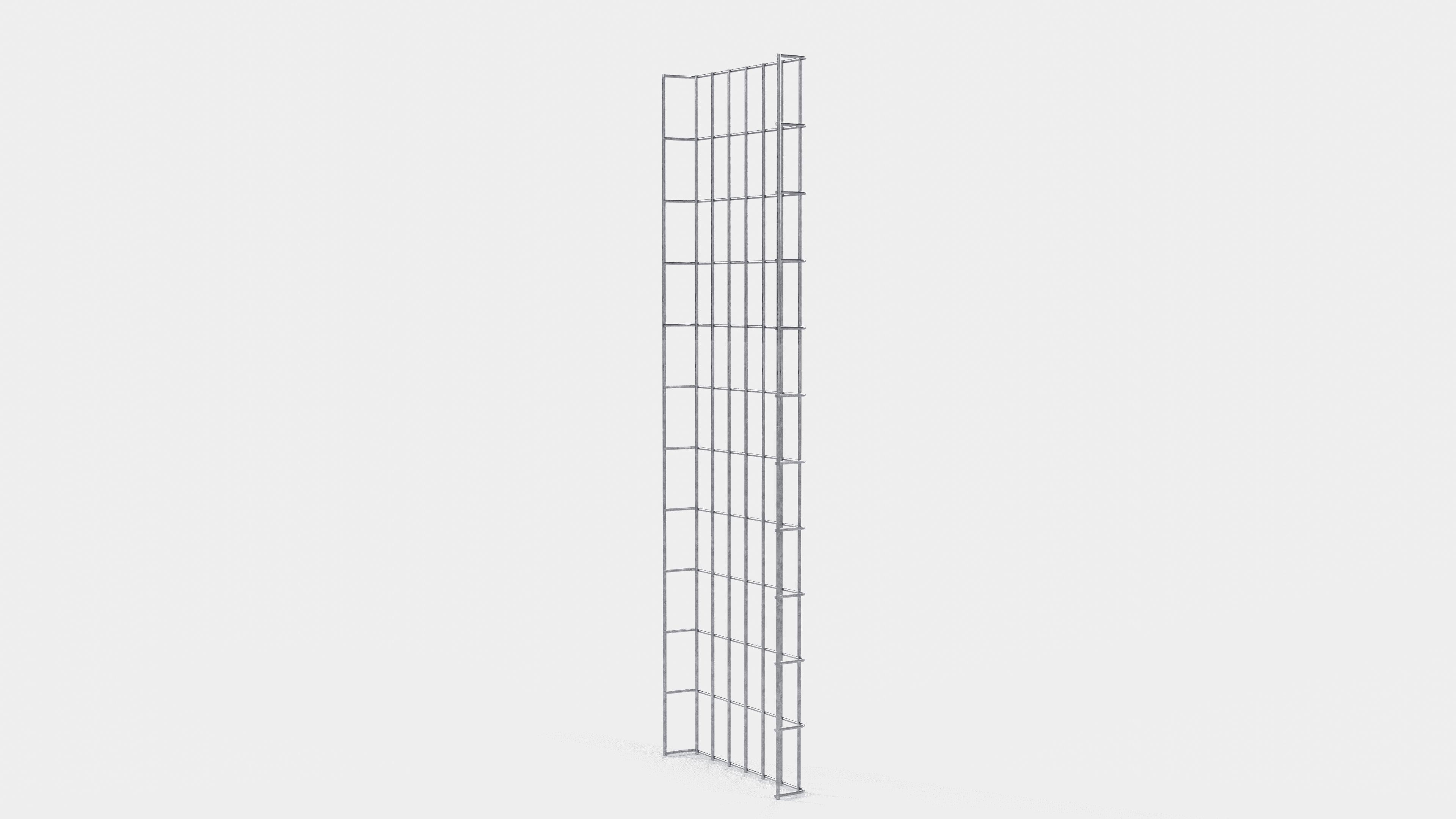 Canal para cables altura 110 cm, profundidad 5 cm, luz de malla 5 x 10 cm