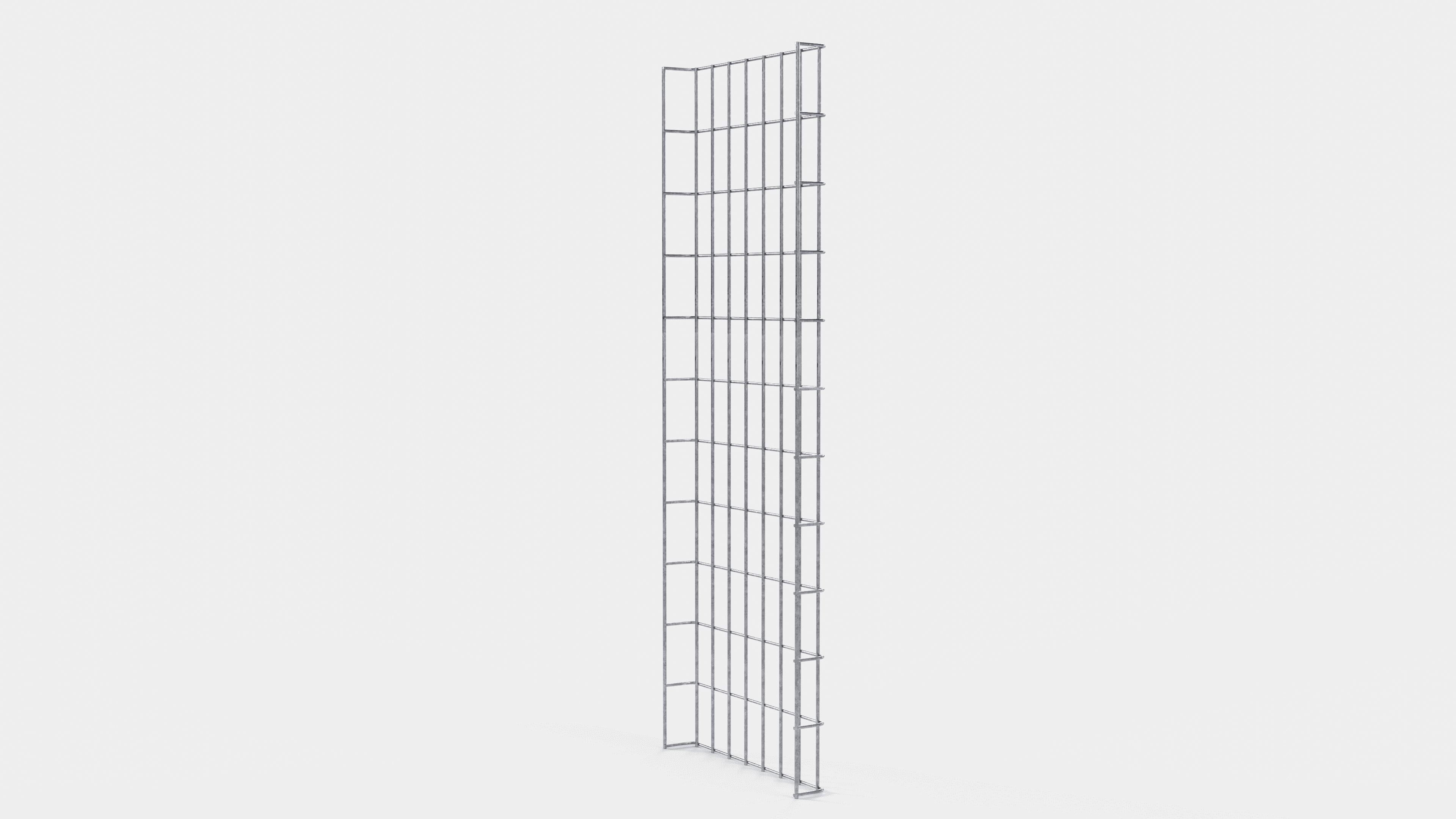 Canal para cables altura 110 cm, profundidad 5 cm, luz de malla 5 x 10 cm