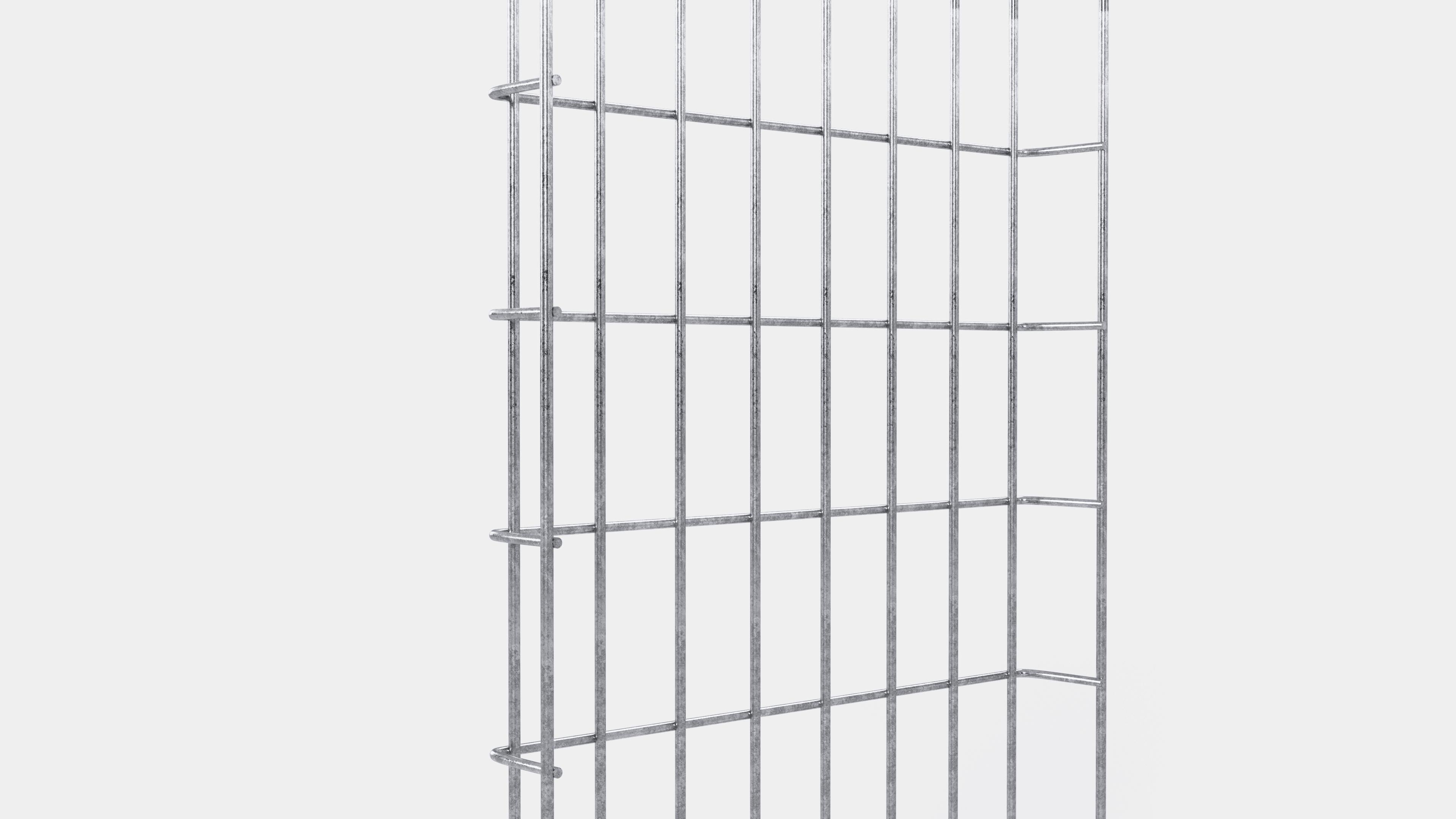 Canal para cables altura 110 cm, profundidad 5 cm, luz de malla 5 x 10 cm