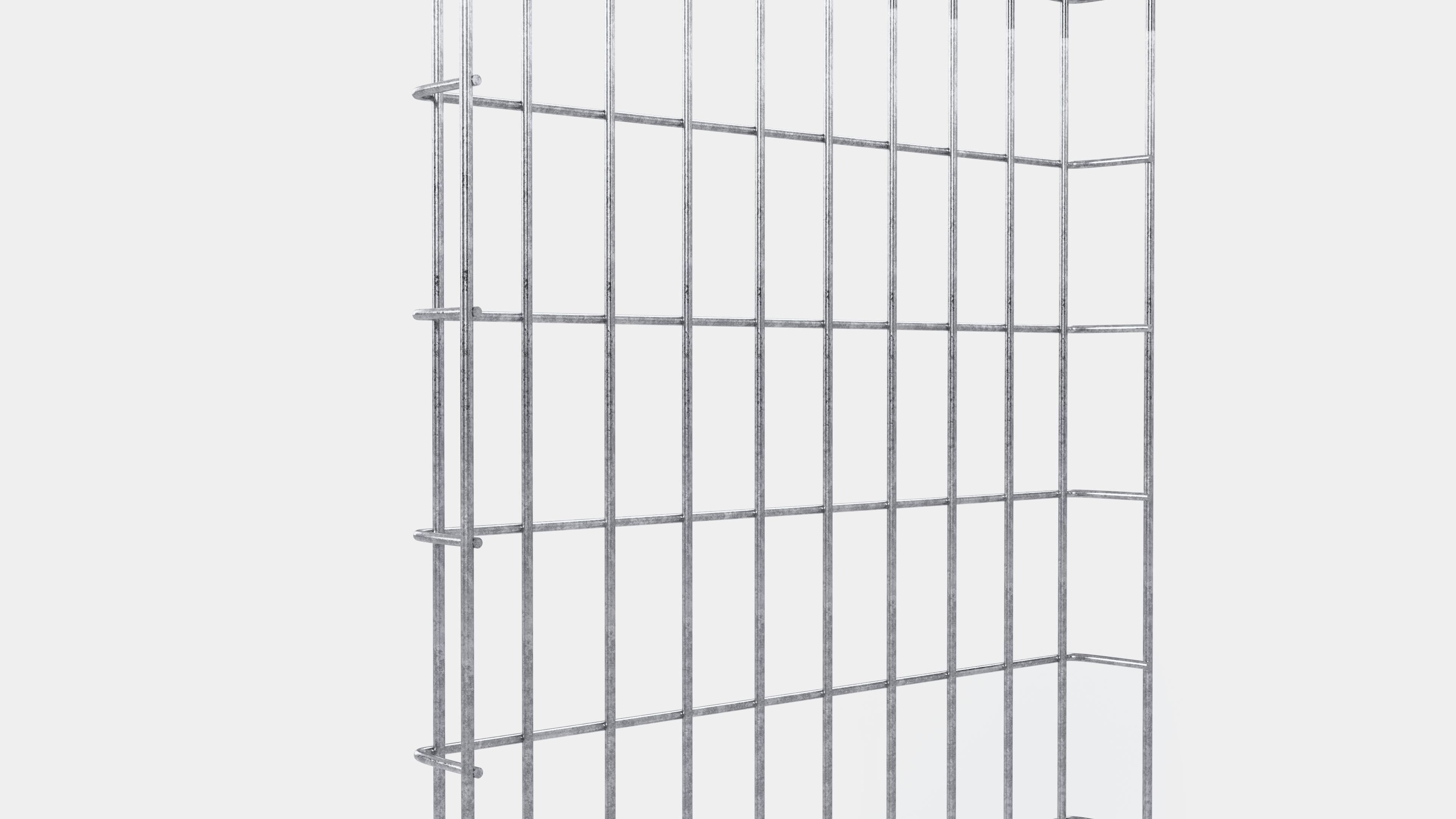 Canal para cables altura 110 cm, profundidad 5 cm, luz de malla 5 x 10 cm