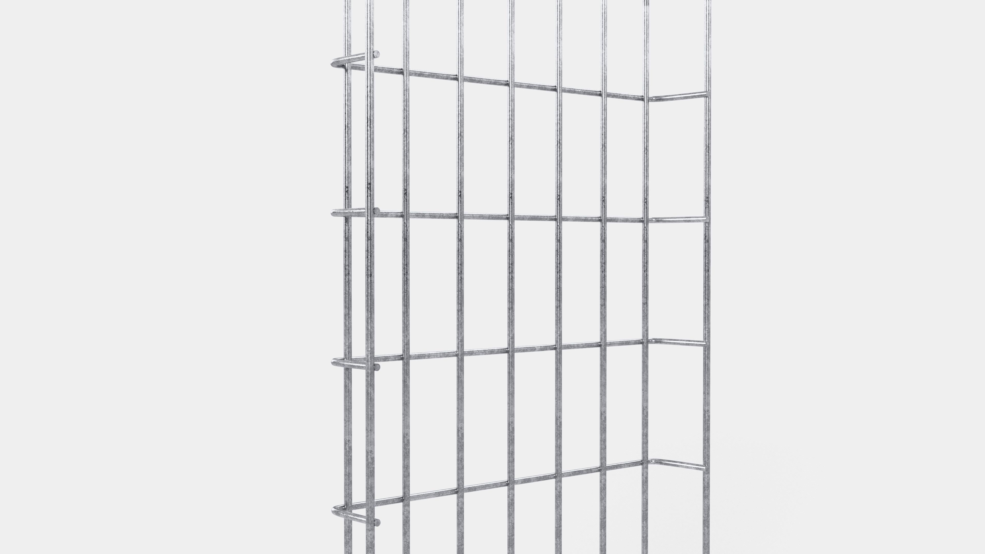 Canal para cables altura 110 cm, profundidad 5 cm, luz de malla 5 x 10 cm