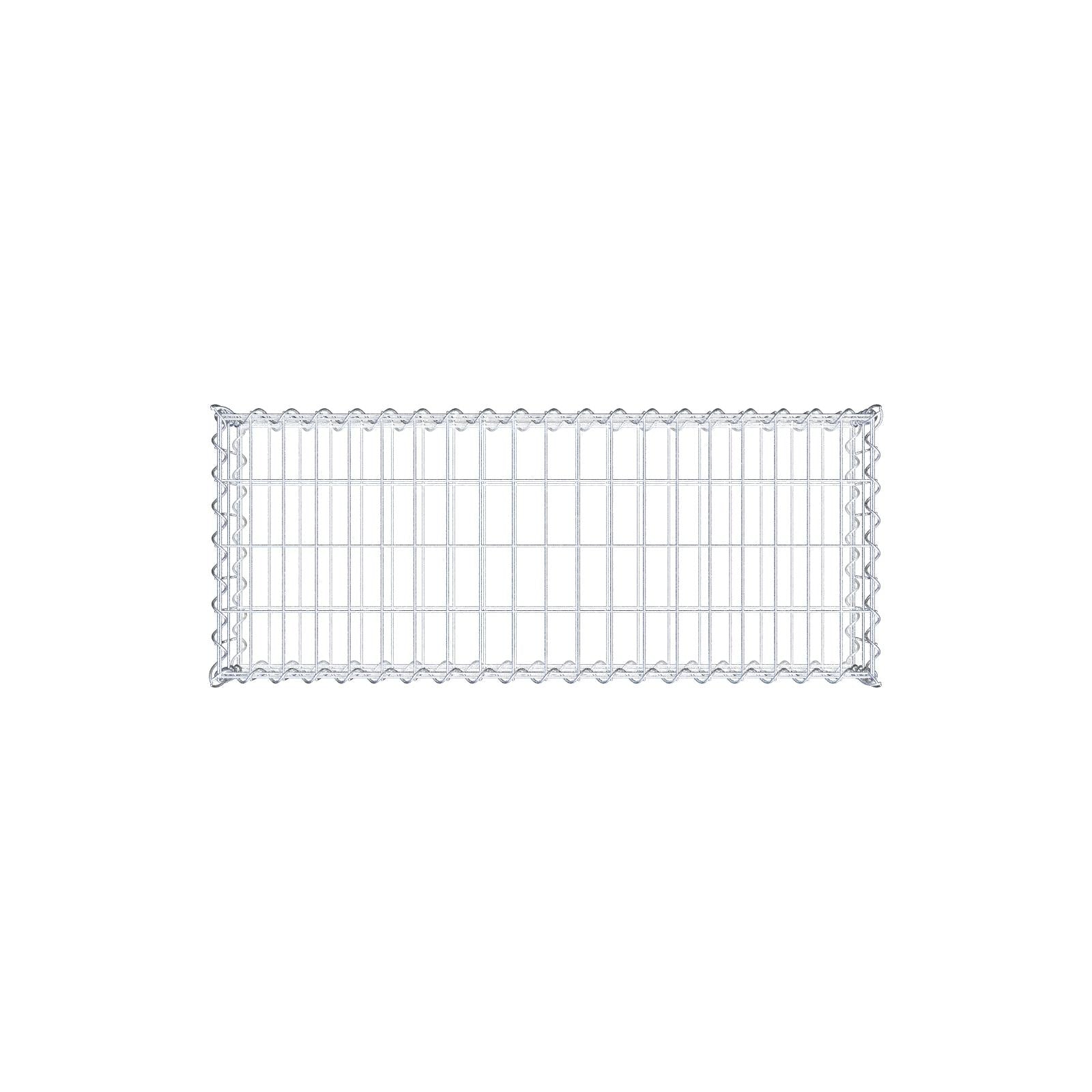 Gabbione 100 cm x 20 cm x 40 cm (L x H x P), maglia 5 cm x 10 cm, spirale