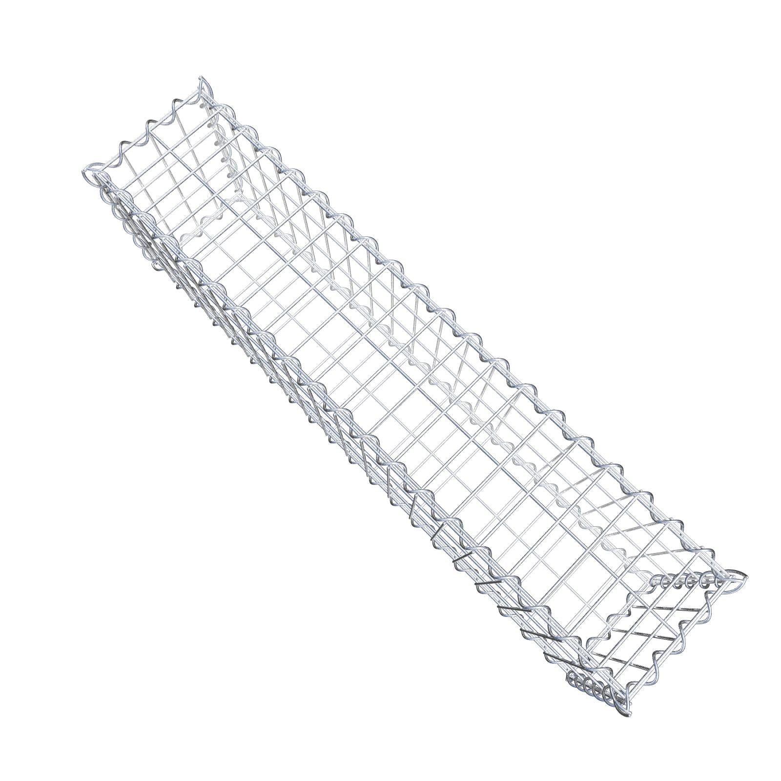 Gabbione 100 cm x 30 cm x 20 cm (L x H x P), maglia 5 cm x 10 cm, spirale