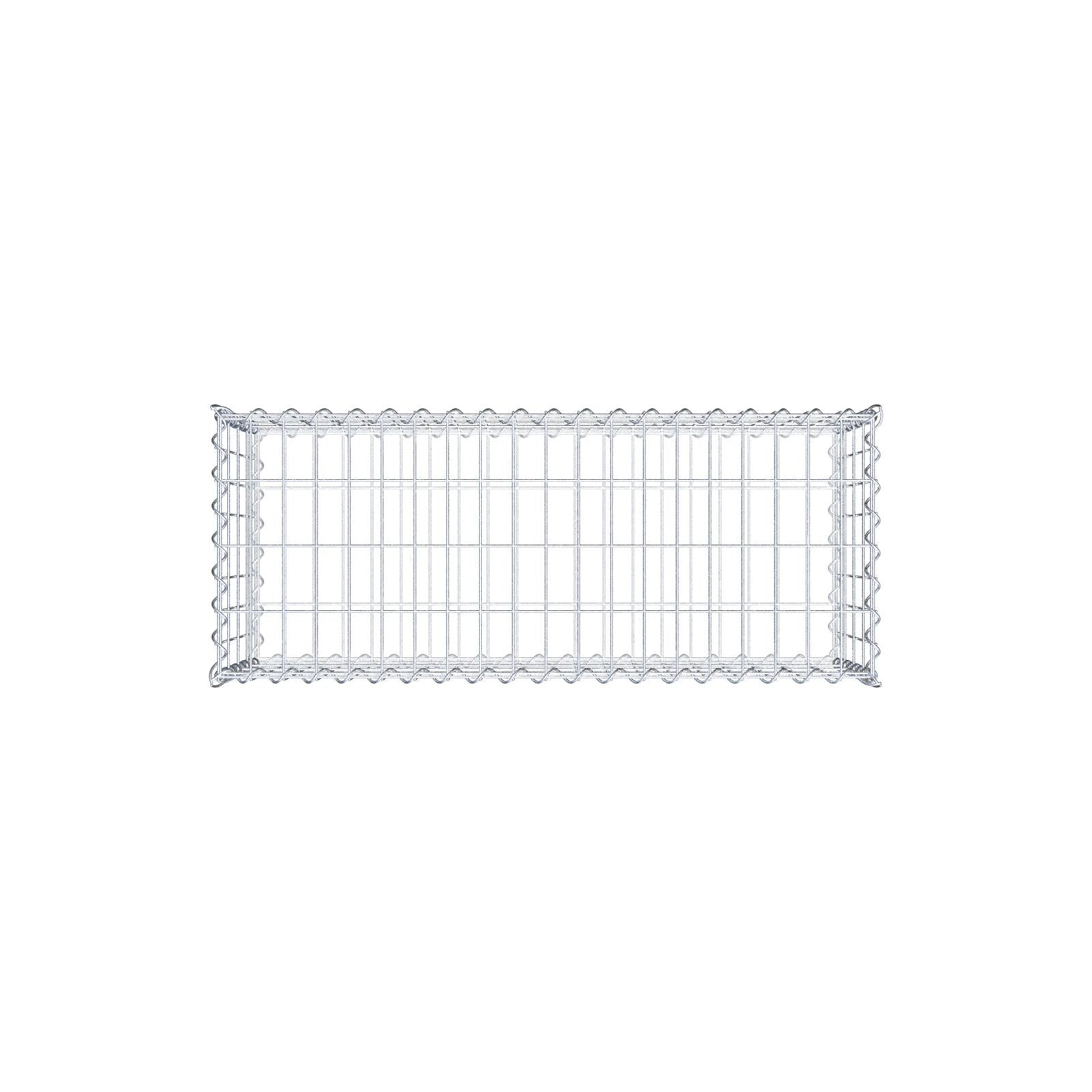 Schanskorf 100 cm x 40 cm x 40 cm (L x H x D), maaswijdte 5 cm x 10 cm, spiraalvormig
