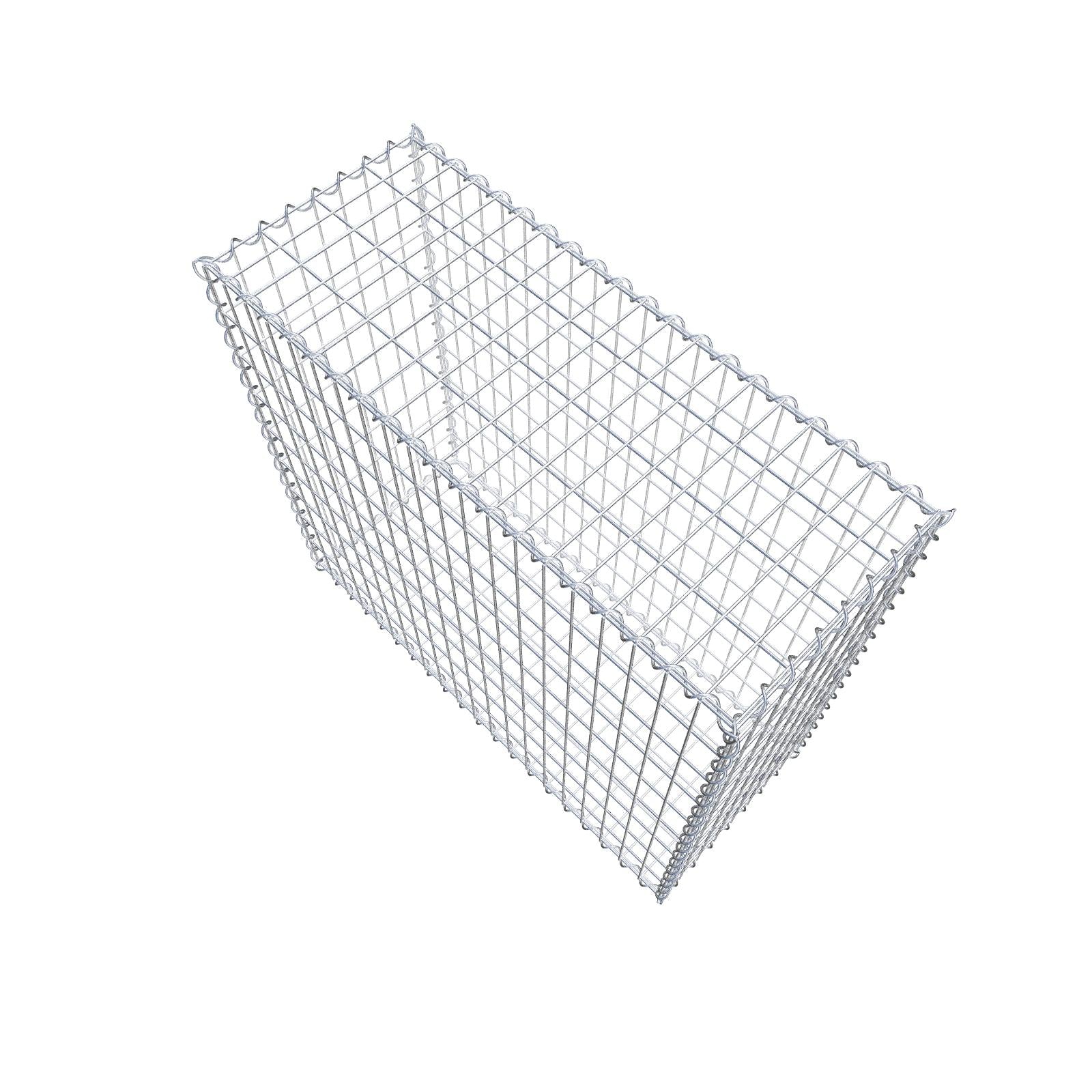 Gabion 100 cm x 90 cm x 40 cm (L x H x D), maskestørrelse 5 cm x 10 cm, spiral