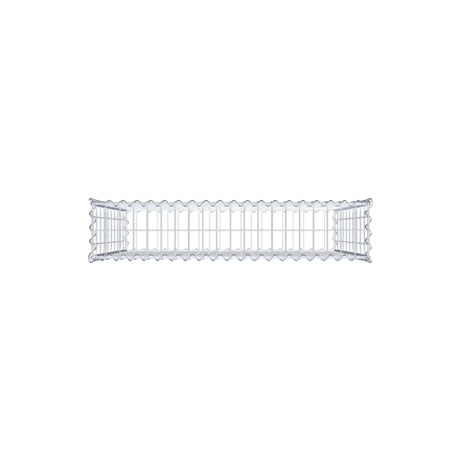Schanskorf 100 cm x 100 cm x 20 cm (L x H x D), maaswijdte 5 cm x 10 cm, spiraalvormig