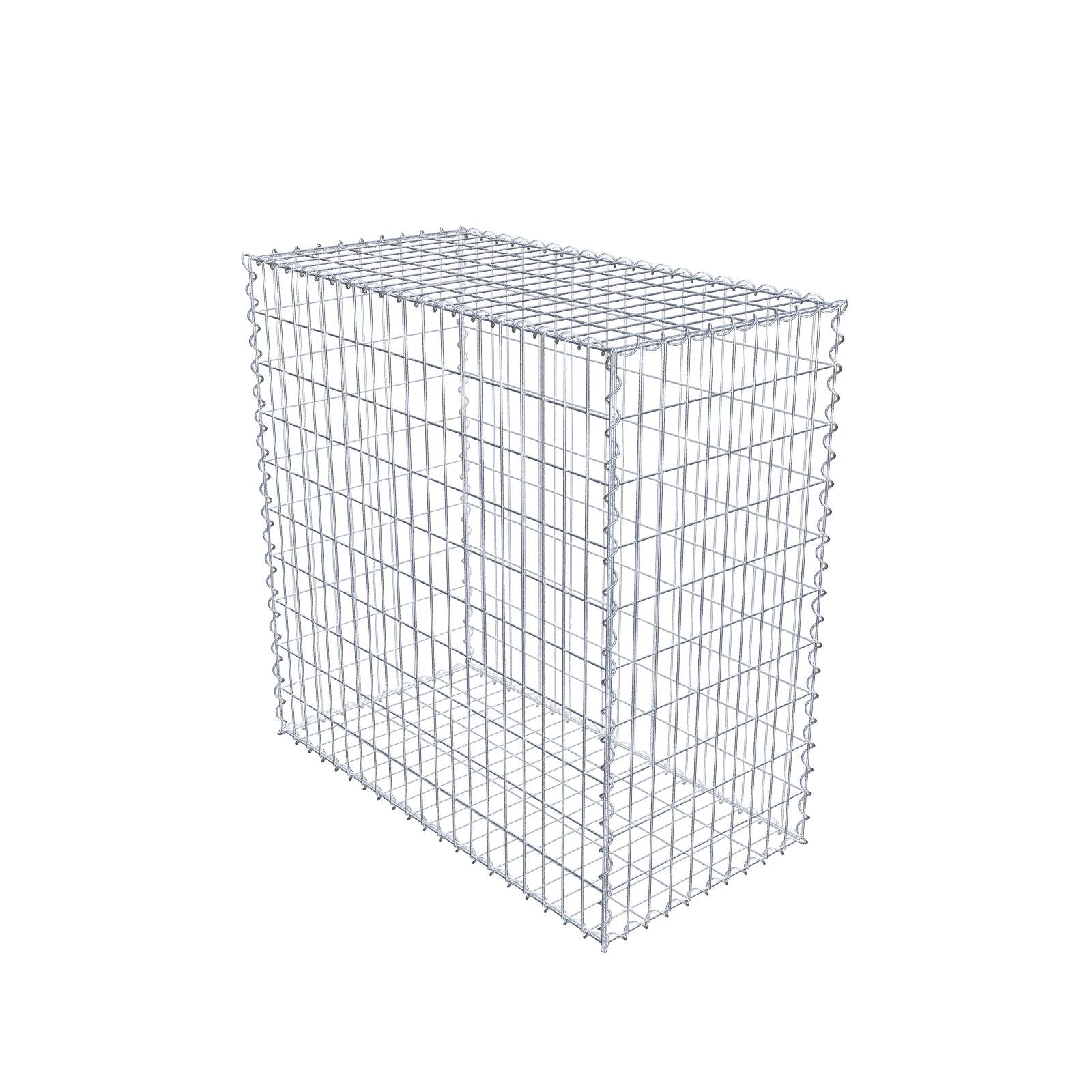 Gabbione 100 cm x 100 cm x 50 cm (L x H x P), maglia 5 cm x 10 cm, spirale