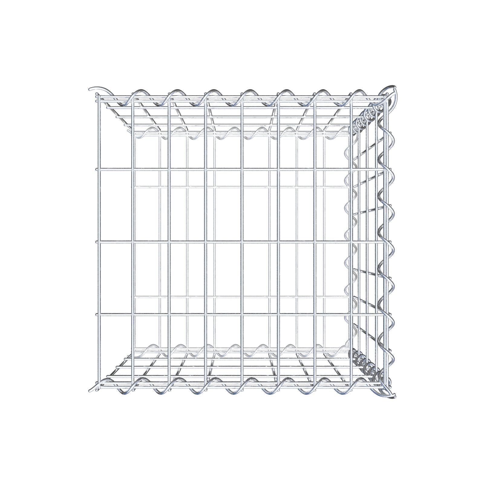 Add-on schanskorf type 2 40 cm x 40 cm x 40 cm (L x H x D), maaswijdte 5 cm x 10 cm, spiraalvormig