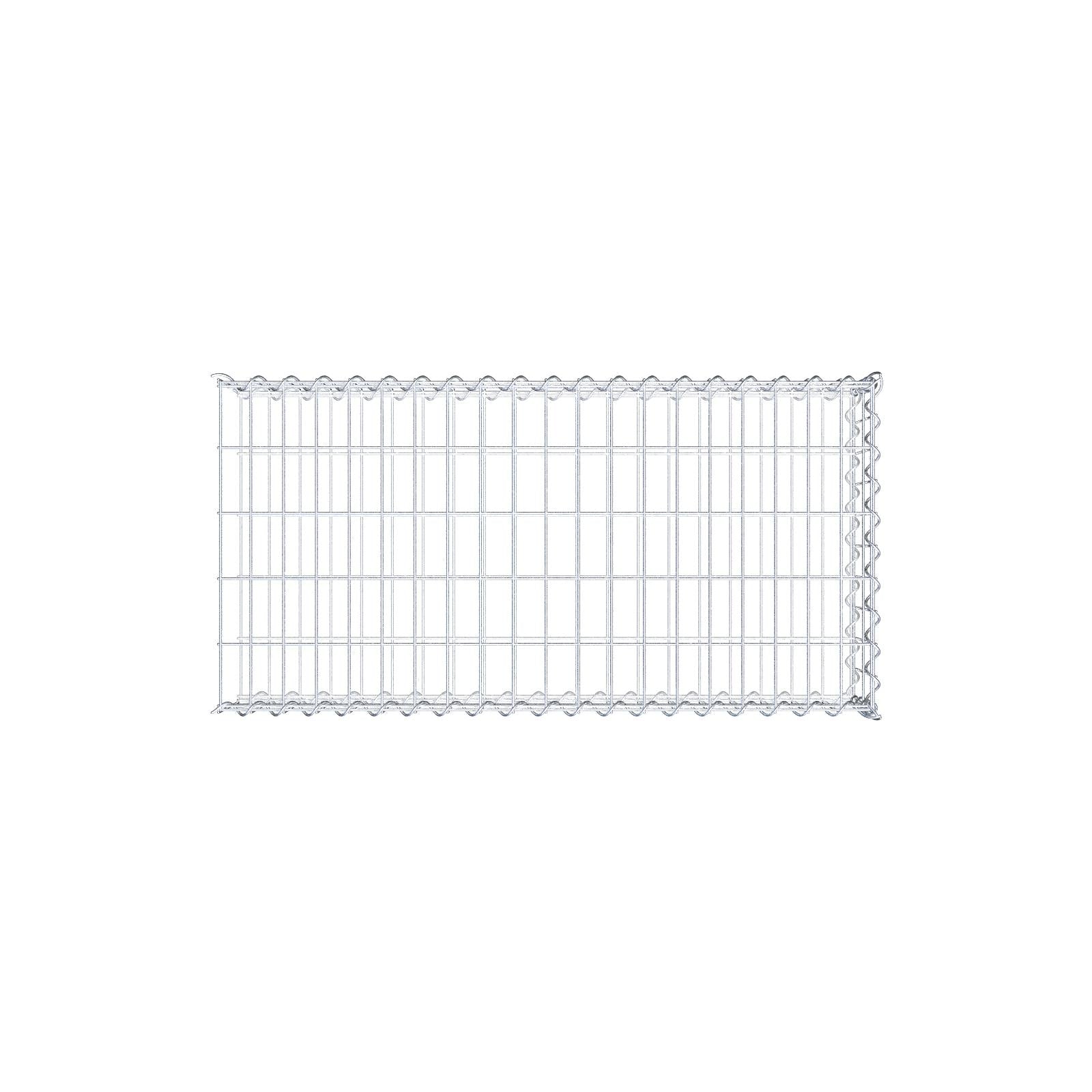 Gabião tipo 2 100 cm x 20 cm x 50 cm (C x A x P), malhagem 5 cm x 10 cm, espiral