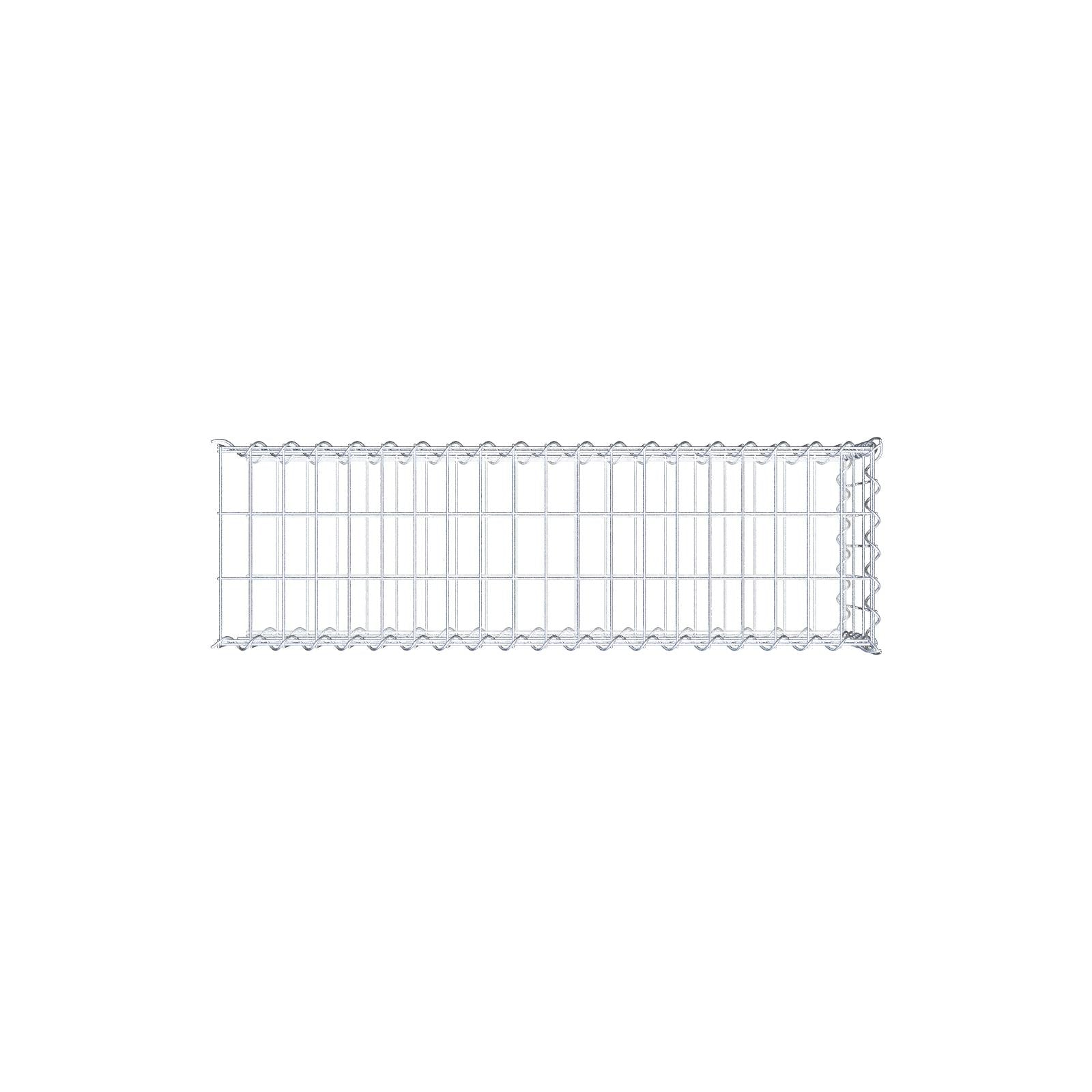 Add-on schanskorf type 2 100 cm x 30 cm x 30 cm (L x H x D), maaswijdte 5 cm x 10 cm, spiraalvormig
