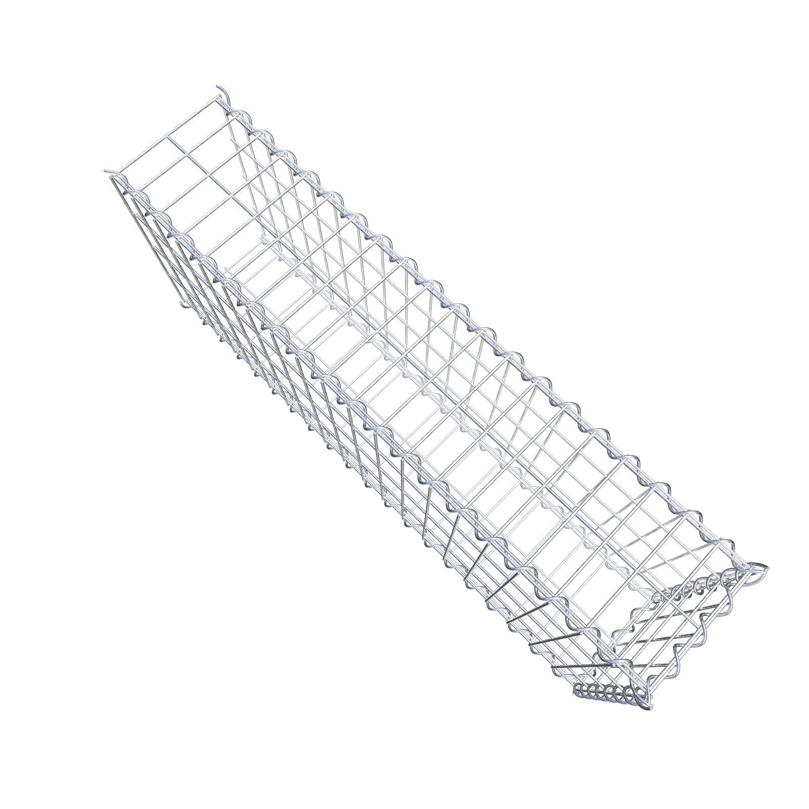 Gabbione aggiuntivo tipo 2 100 cm x 40 cm x 20 cm (L x H x P), dimensione maglia 5 cm x 10 cm, a spirale