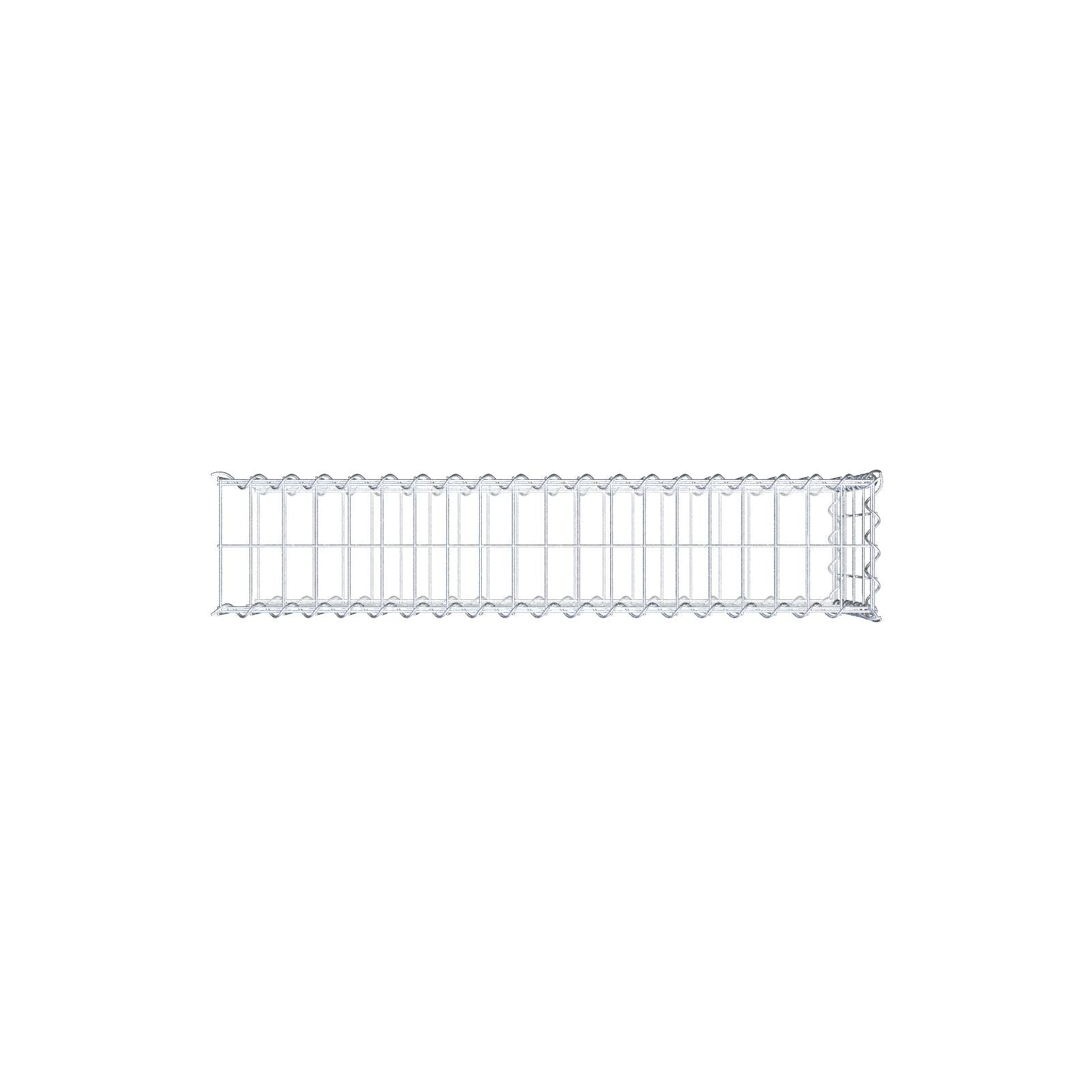 Gabbione aggiuntivo tipo 2 100 cm x 40 cm x 20 cm (L x H x P), dimensione maglia 5 cm x 10 cm, a spirale