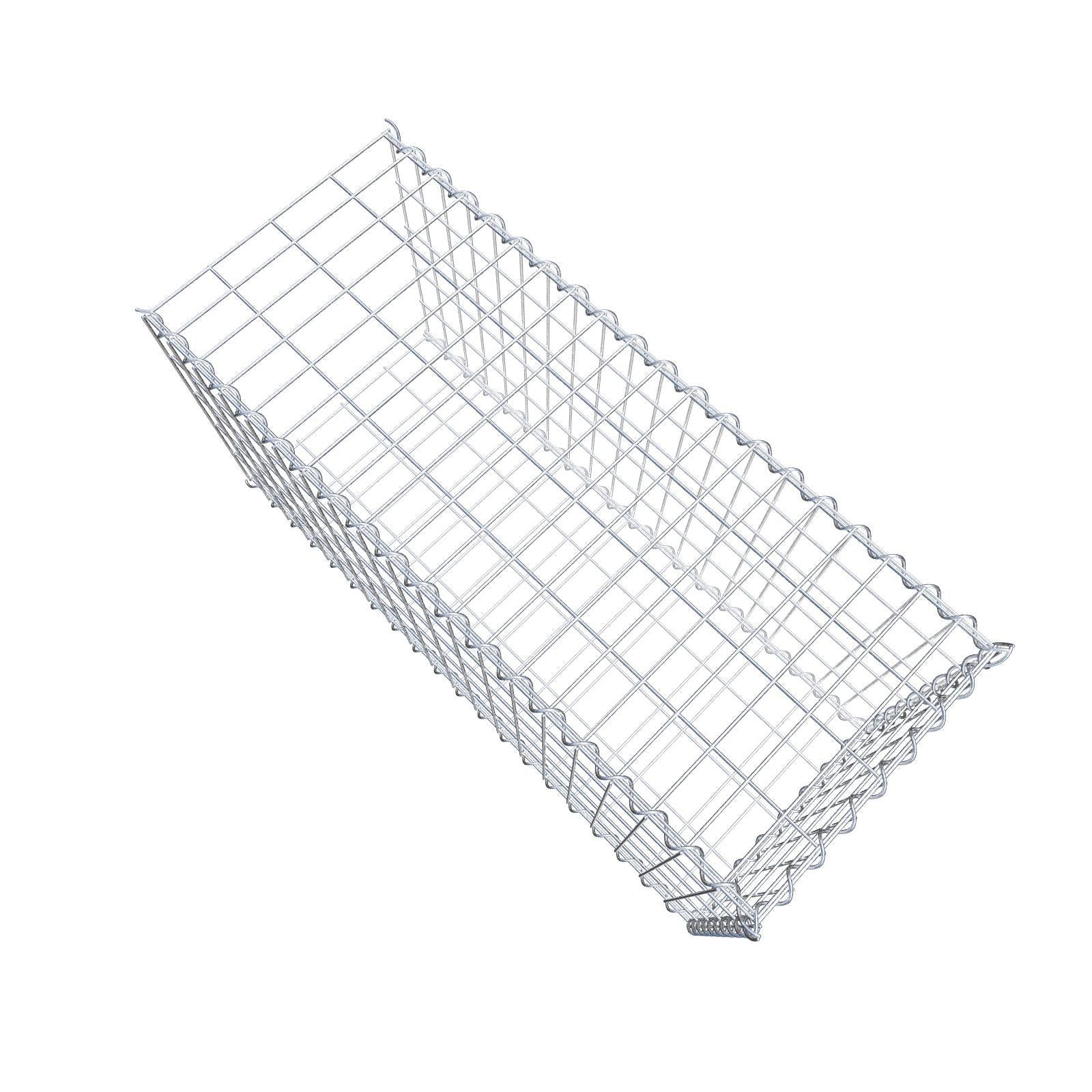 Grown-on gabion type 2 100 cm x 50 cm x 40 cm (L x H x D), mesh size 5 cm x 10 cm, spiral