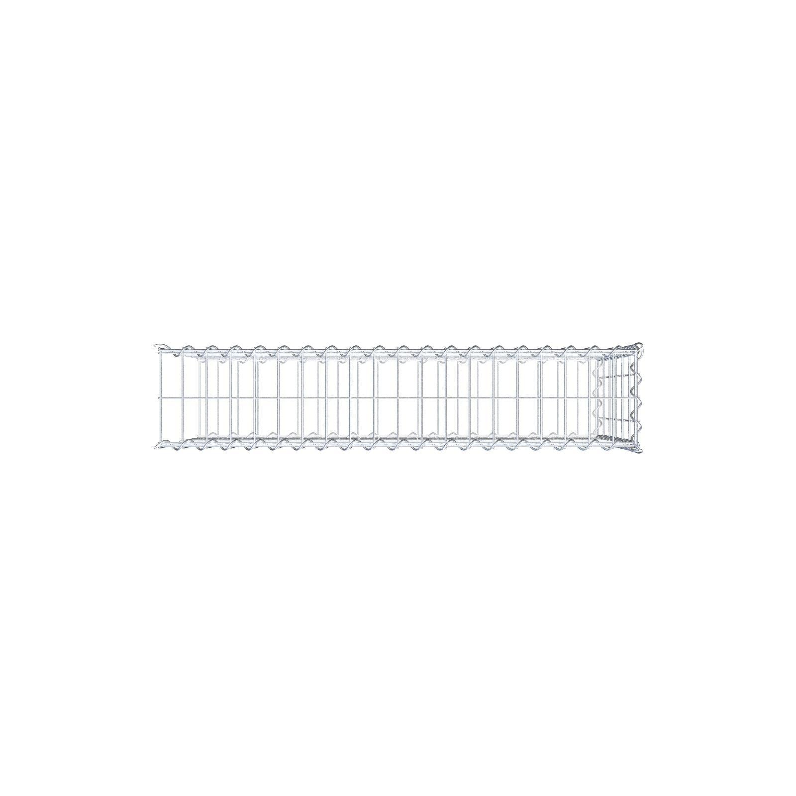 Gabbione aggiuntivo tipo 2 100 cm x 60 cm x 20 cm (L x H x P), dimensione maglia 5 cm x 10 cm, a spirale