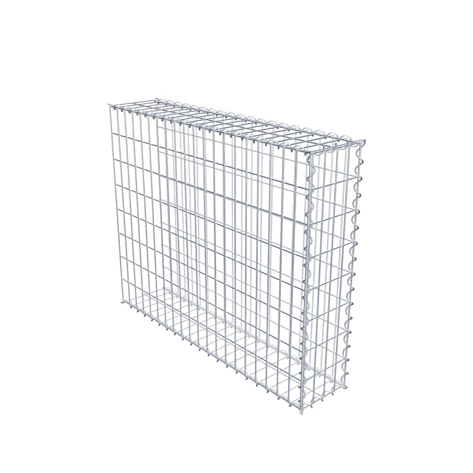 Opvokset gabion type 2 100 cm x 80 cm x 20 cm (L x H x D), maskestørrelse 5 cm x 10 cm, spiral