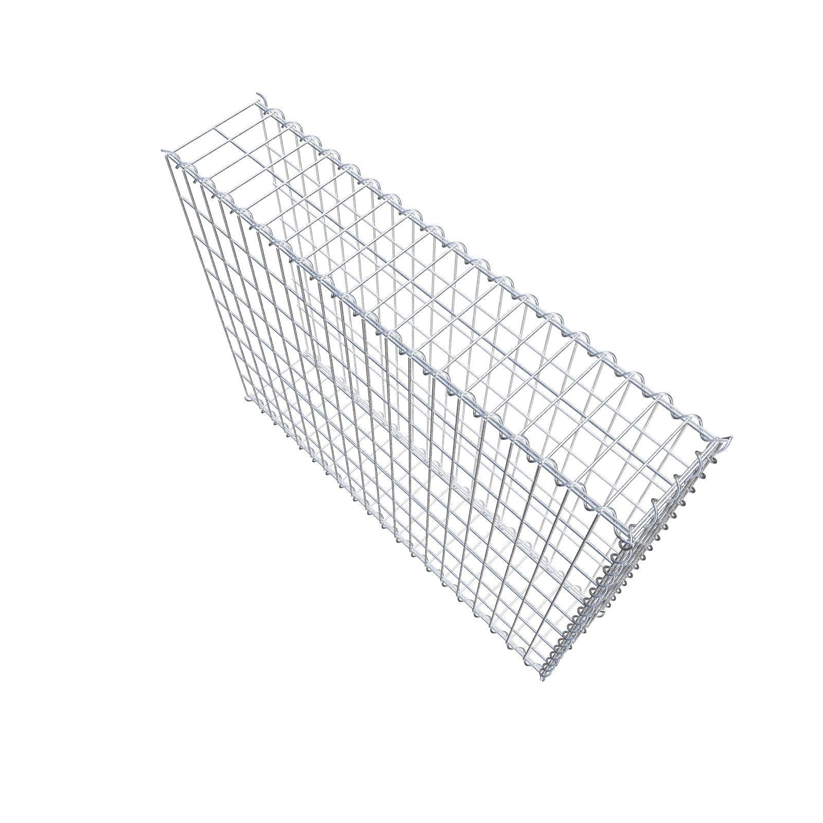 Opvokset gabion type 2 100 cm x 80 cm x 20 cm (L x H x D), maskestørrelse 5 cm x 10 cm, spiral
