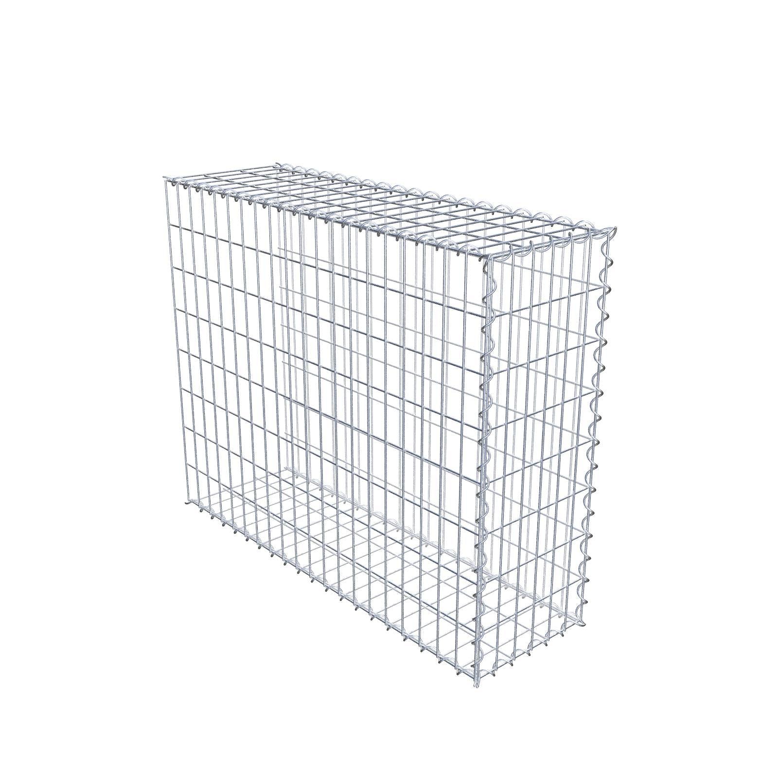 Aangegroeide schanskorf type 2 100 cm x 80 cm x 30 cm (L x H x D), maaswijdte 5 cm x 10 cm, spiraal