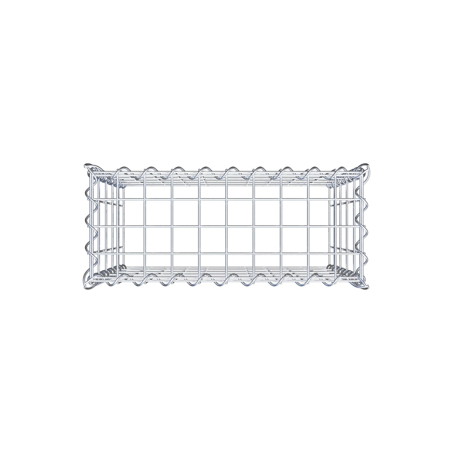 Aangegroeide schanskorf type 3 50 cm x 50 cm x 20 cm (L x H x D), maaswijdte 5 cm x 10 cm, spiraal