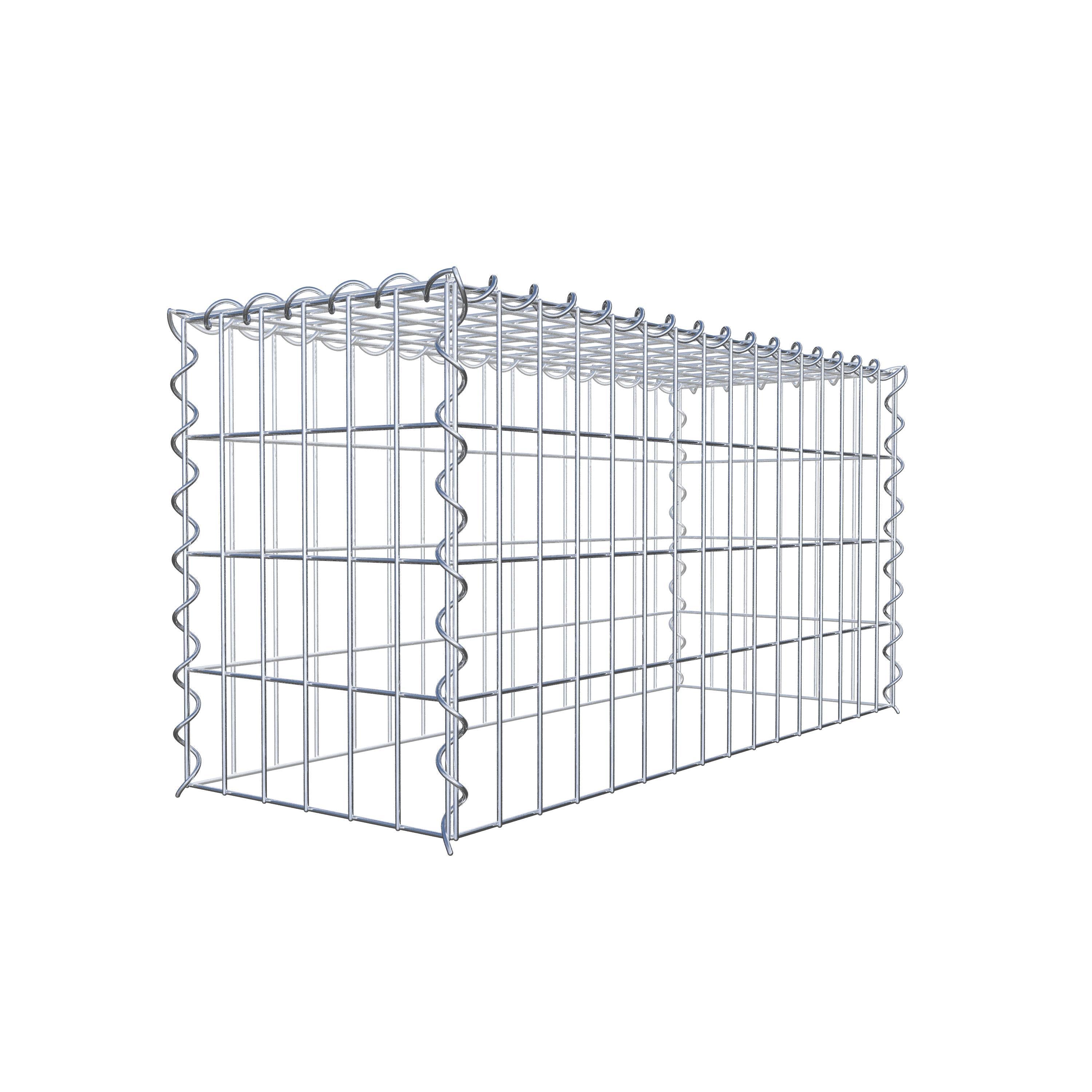 Add-on schanskorf type 3 80 cm x 40 cm x 30 cm (L x H x D), maaswijdte 5 cm x 10 cm, spiraalvormig