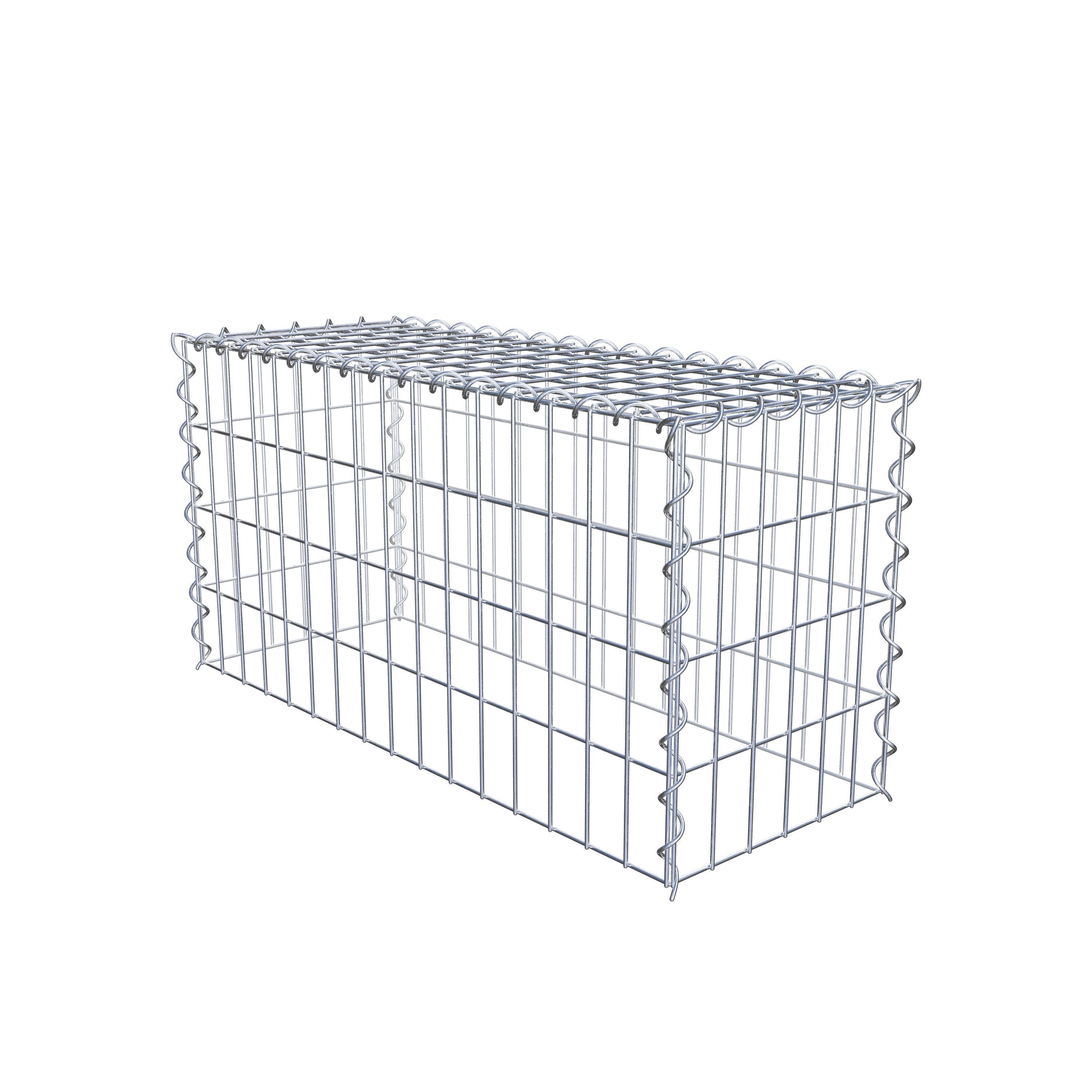 Add-on schanskorf type 3 80 cm x 40 cm x 30 cm (L x H x D), maaswijdte 5 cm x 10 cm, spiraalvormig