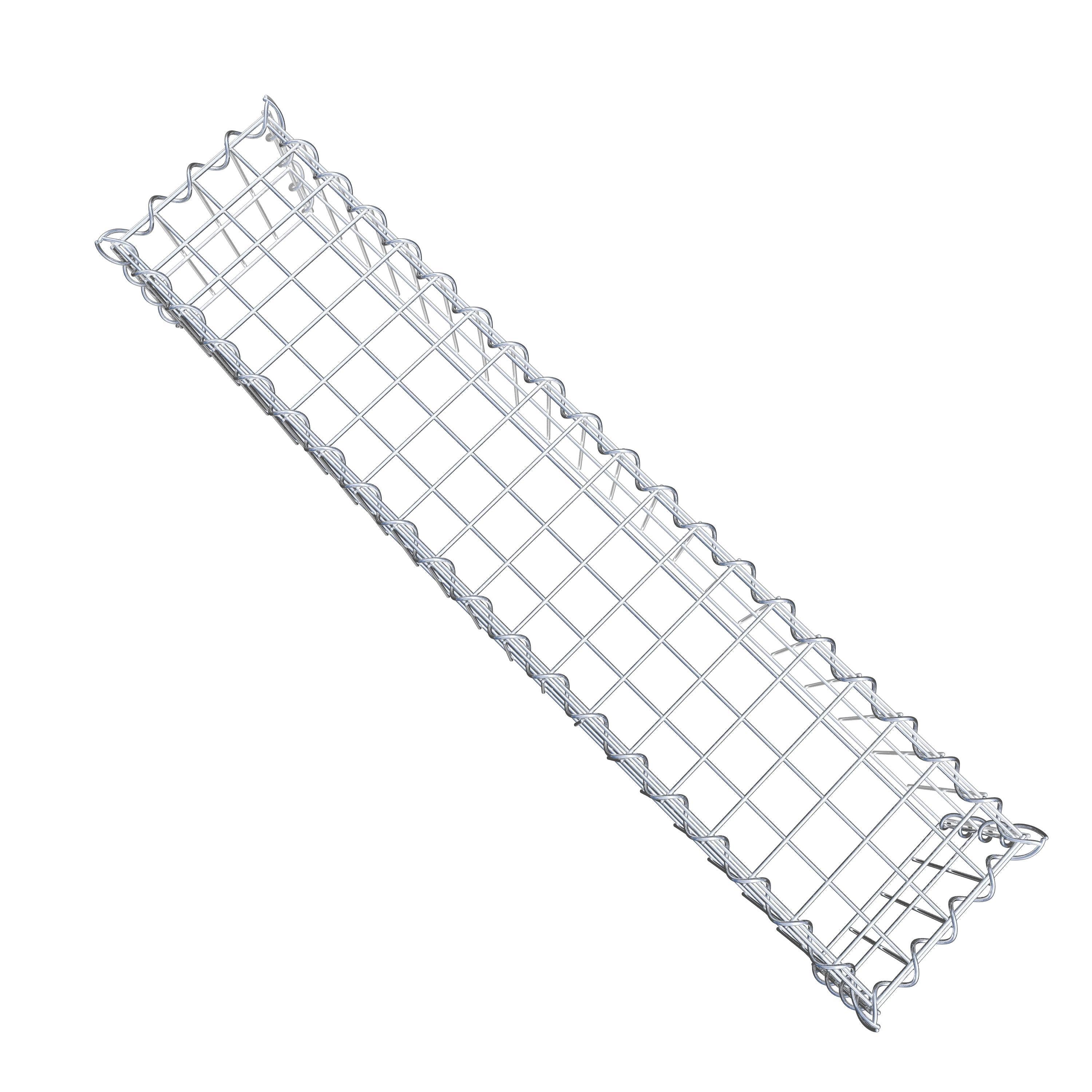 Gavión adulto tipo 3 100 cm x 20 cm x 20 cm (largo x alto x profundidad), tamaño de malla 5 cm x 10 cm, espiral