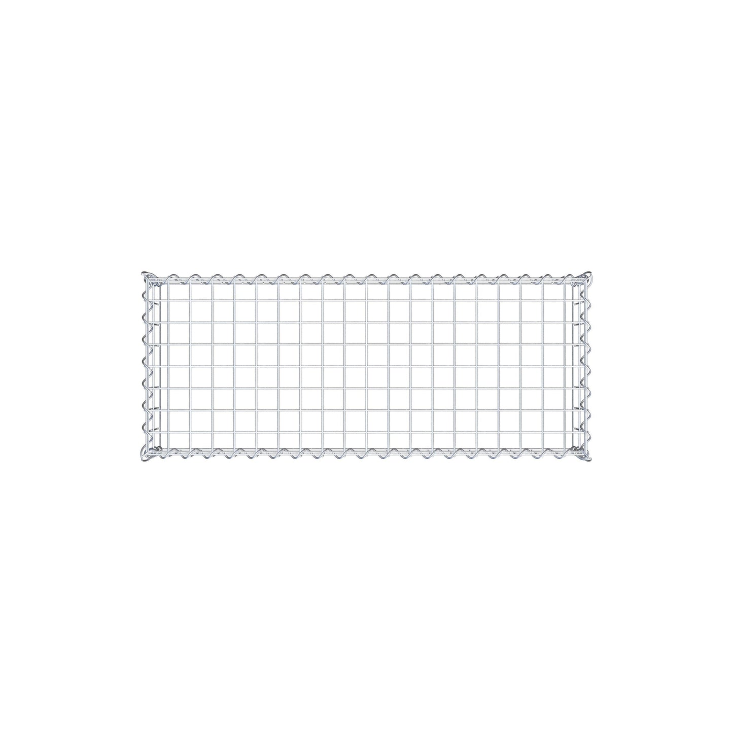 Gabion rapporté type 3 100 cm x 20 cm x 40 cm (L x H x P), mailles 5 cm x 10 cm, spirale