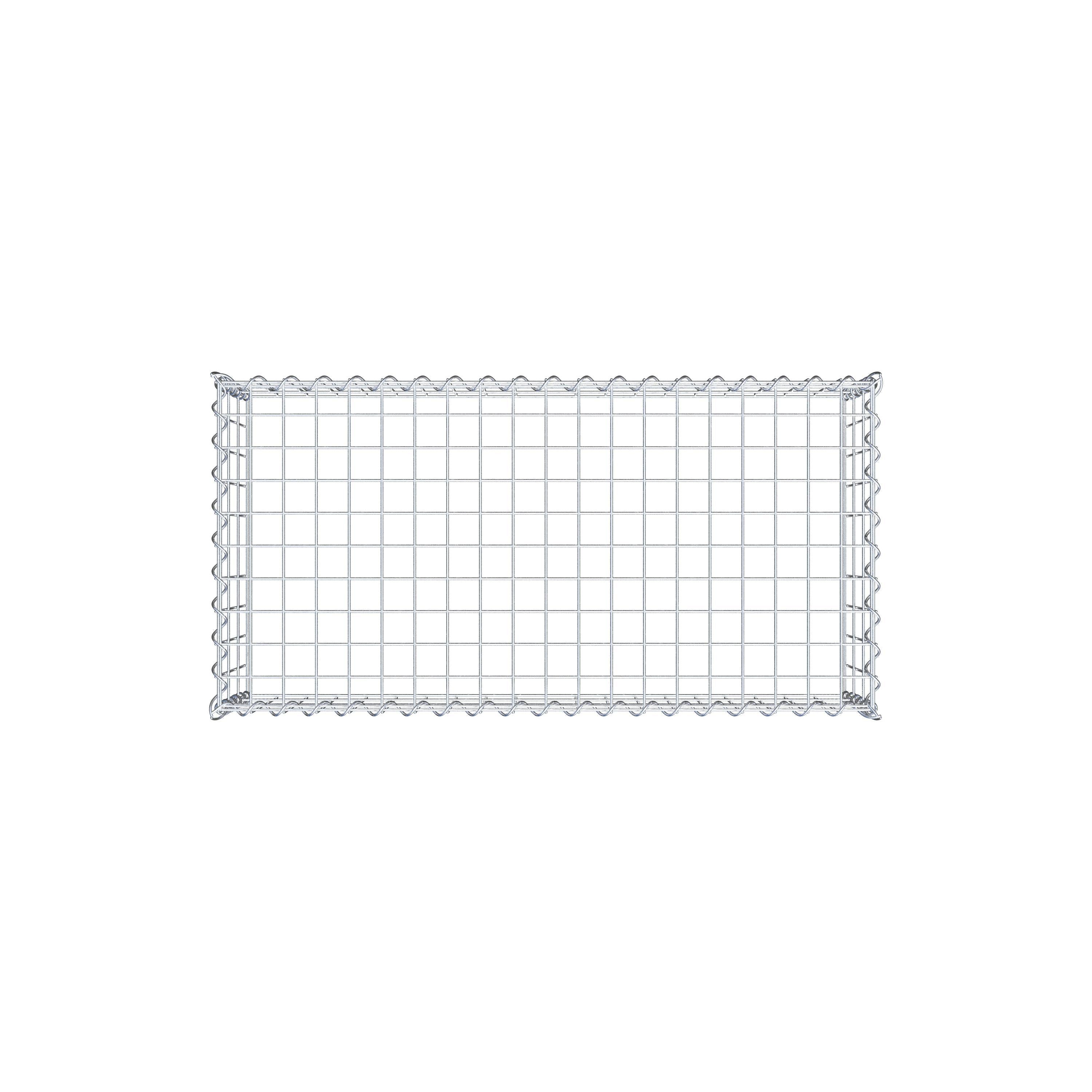 Aangegroeide schanskorf type 3 100 cm x 30 cm x 50 cm (L x H x D), maaswijdte 5 cm x 10 cm, spiraal