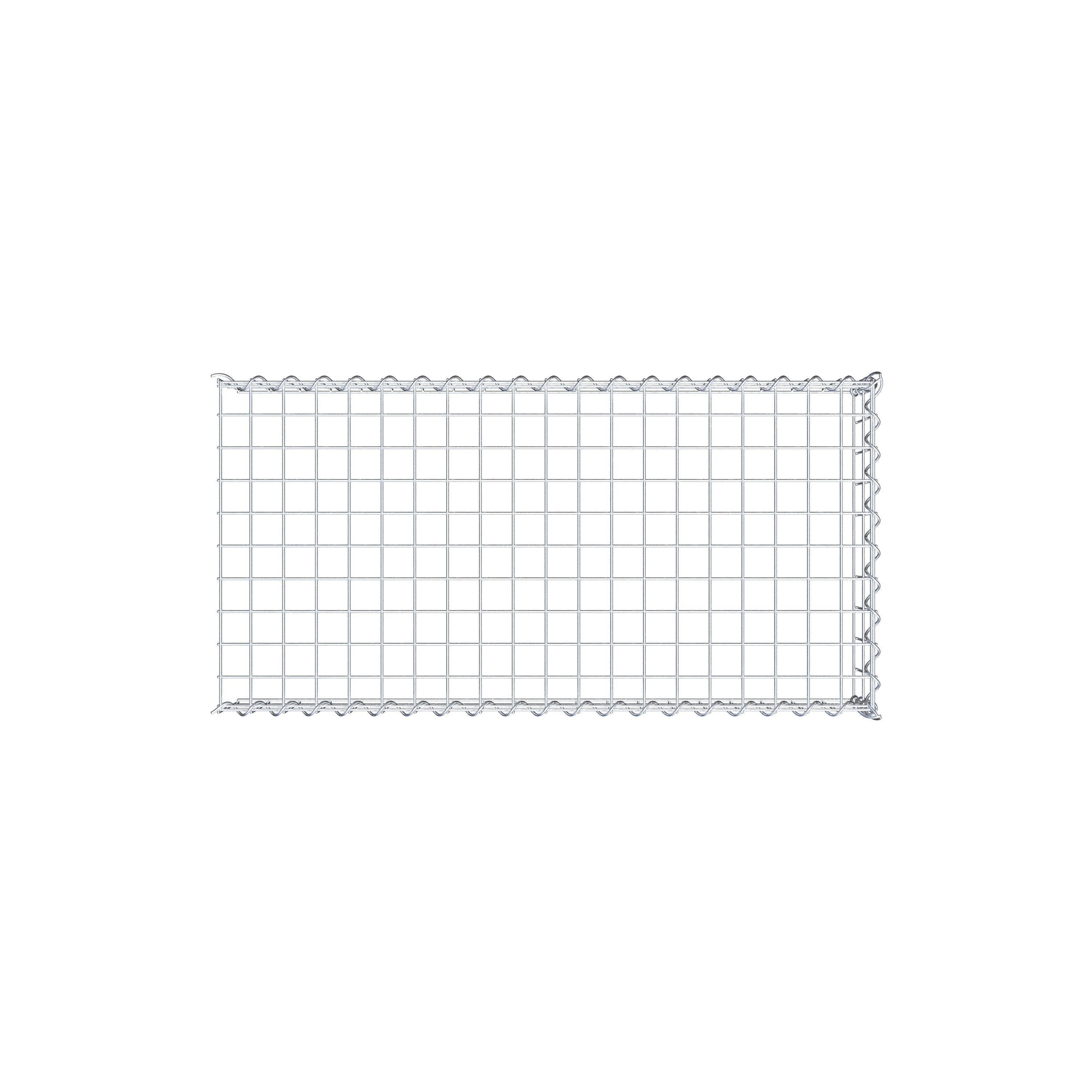 Add-on schanskorf type 4 100 cm x 20 cm x 50 cm (L x H x D), maaswijdte 5 cm x 10 cm, spiraalvormig