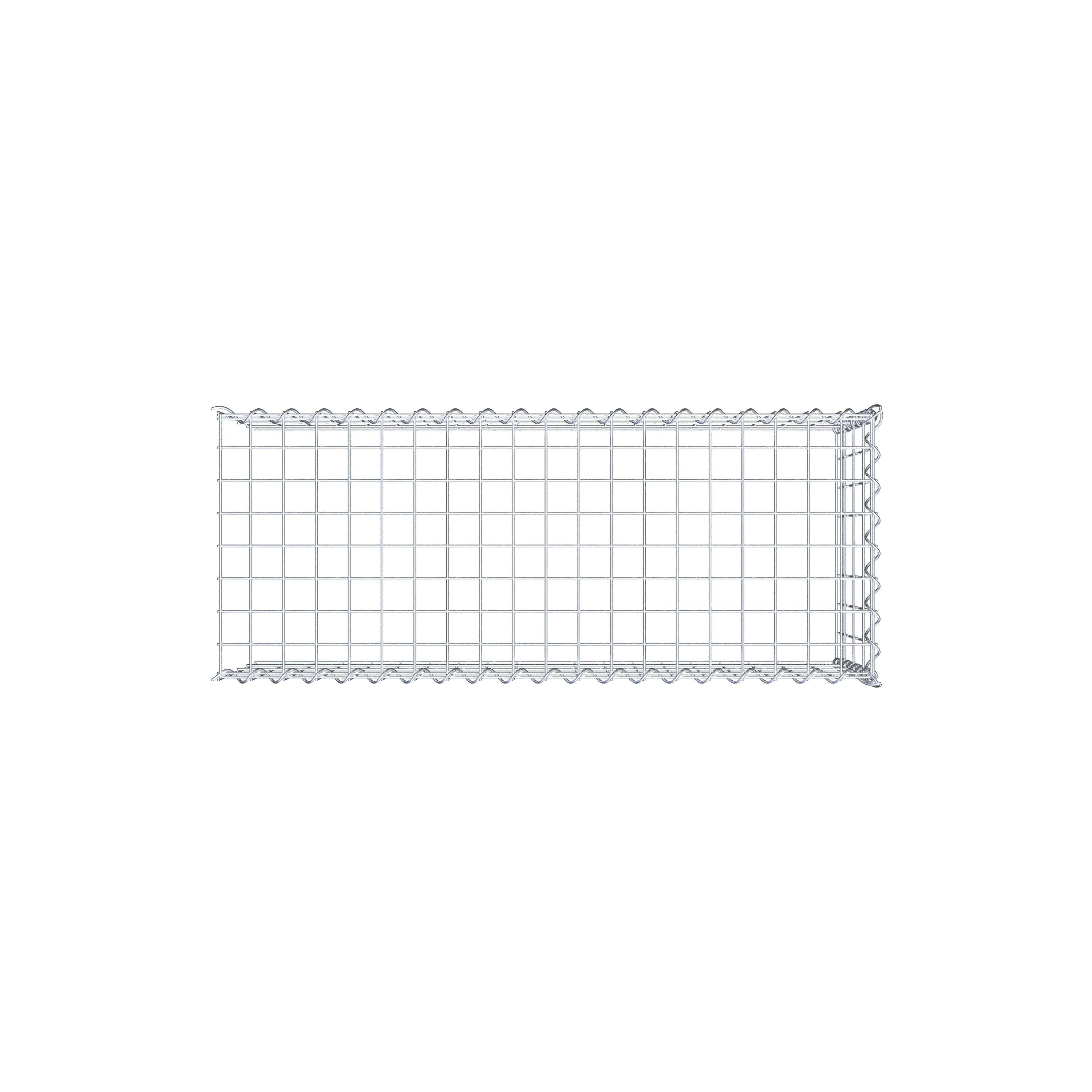 Gabion rapporté type 4 100 cm x 40 cm x 40 cm (L x H x P), mailles 5 cm x 10 cm, spirale