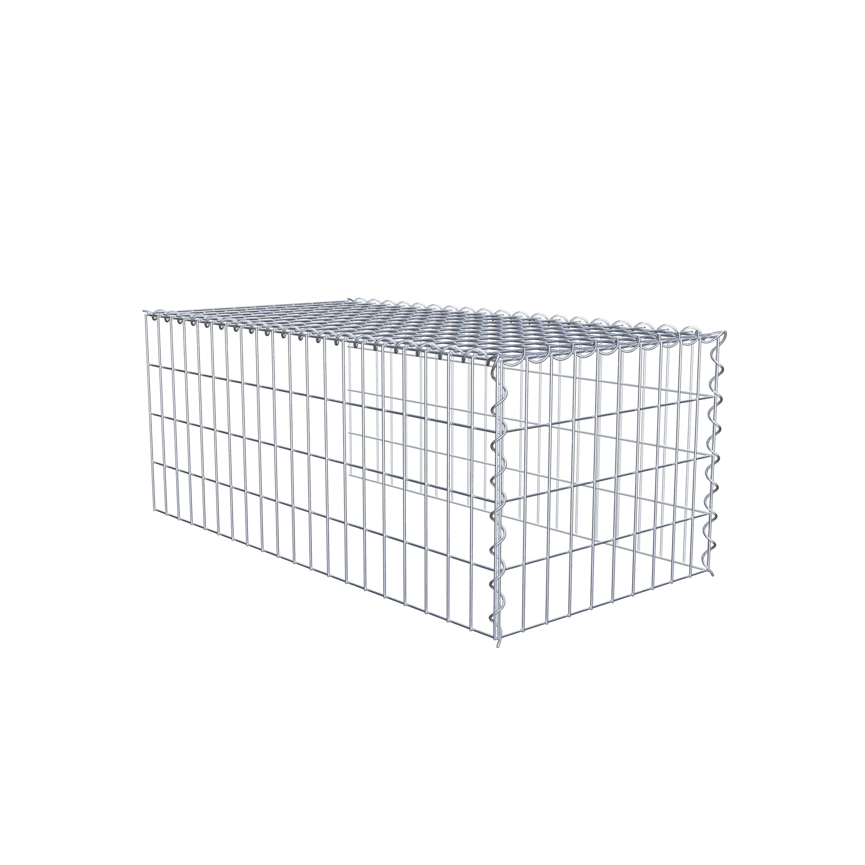 Add-on schanskorf type 4 100 cm x 40 cm x 50 cm (L x H x D), maaswijdte 5 cm x 10 cm, spiraalvormig