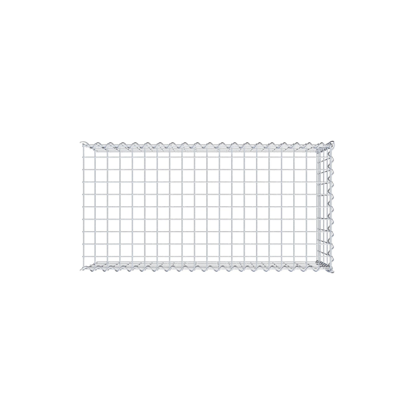 Opvokset gabion type 4 100 cm x 40 cm x 50 cm (L x H x D), maskestørrelse 5 cm x 10 cm, spiral