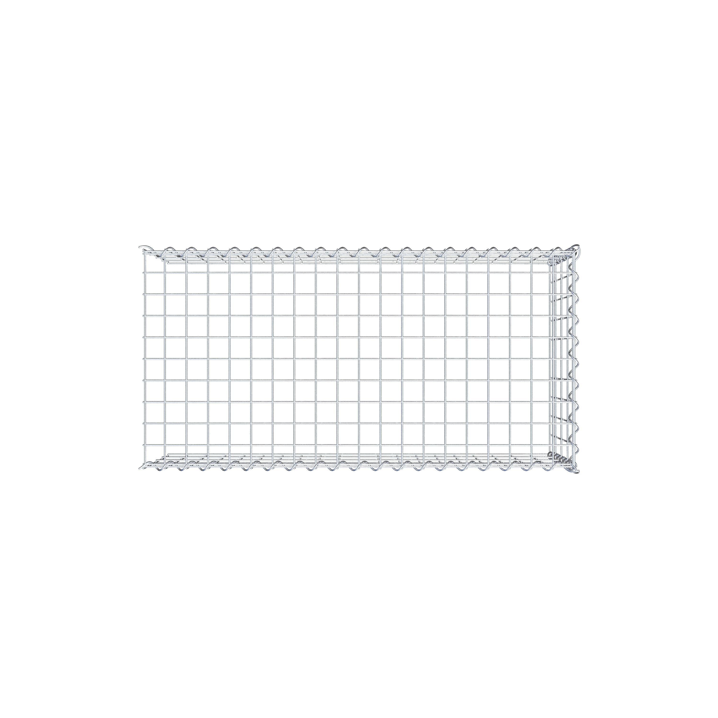 Add-on schanskorf type 4 100 cm x 40 cm x 50 cm (L x H x D), maaswijdte 5 cm x 10 cm, spiraalvormig