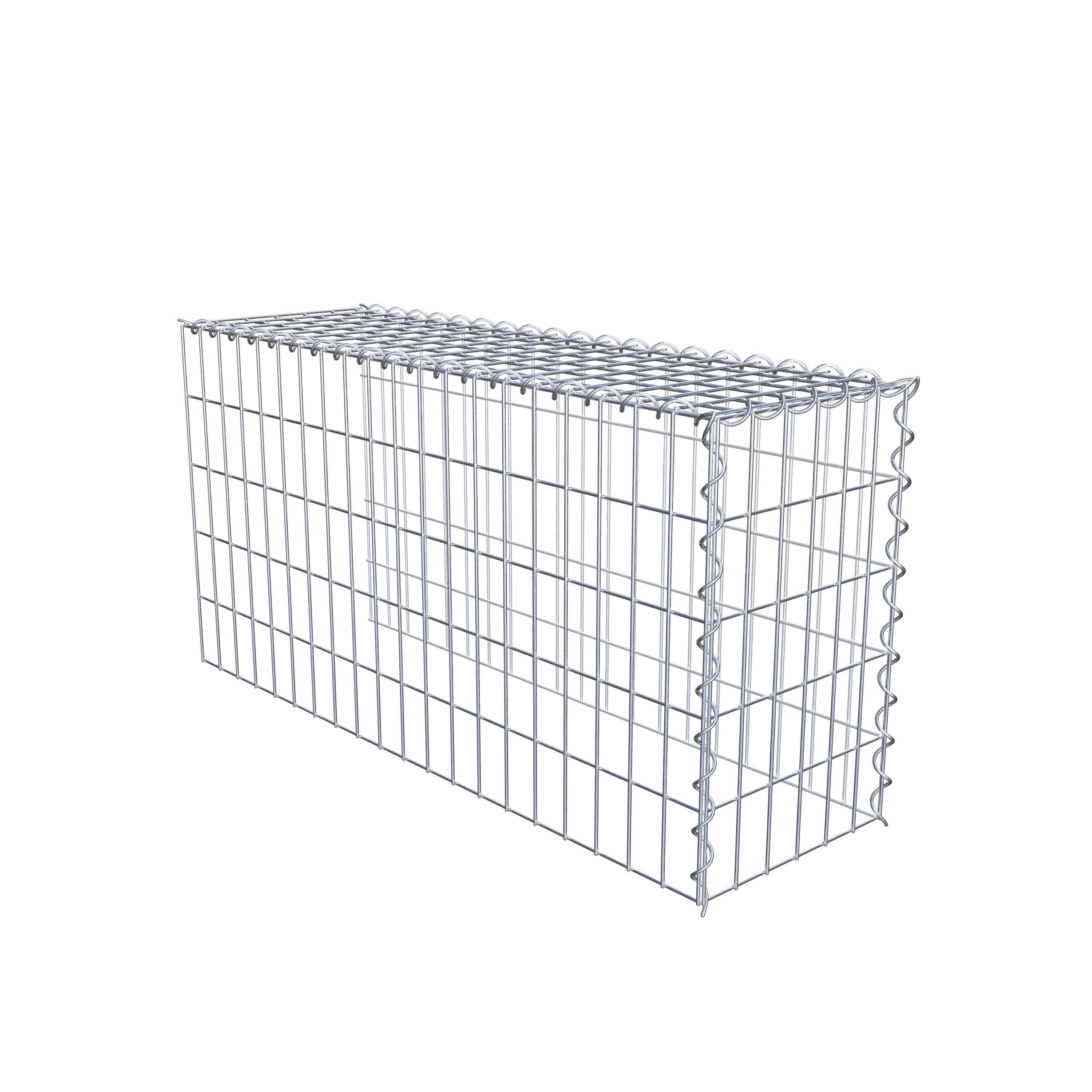 Gabion rapporté type 4 100 cm x 50 cm x 30 cm (L x H x P), mailles 5 cm x 10 cm, spirale
