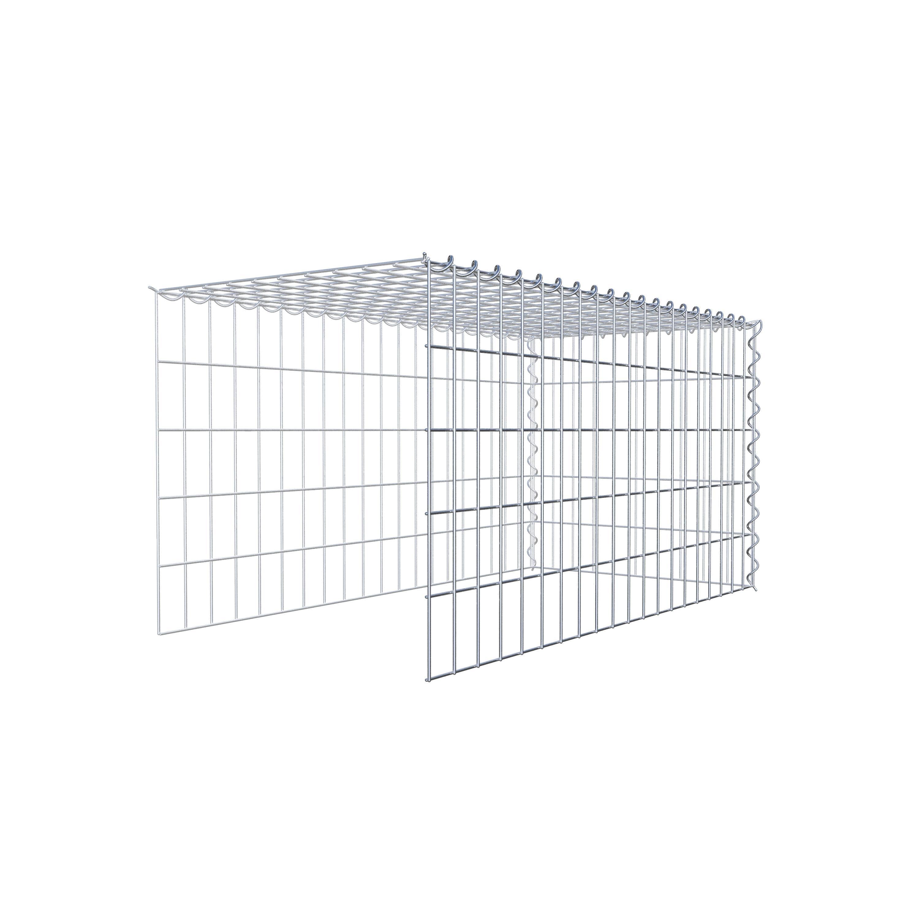 Gabião tipo 4 100 cm x 50 cm x 50 cm (C x A x P), malhagem 5 cm x 10 cm, espiral