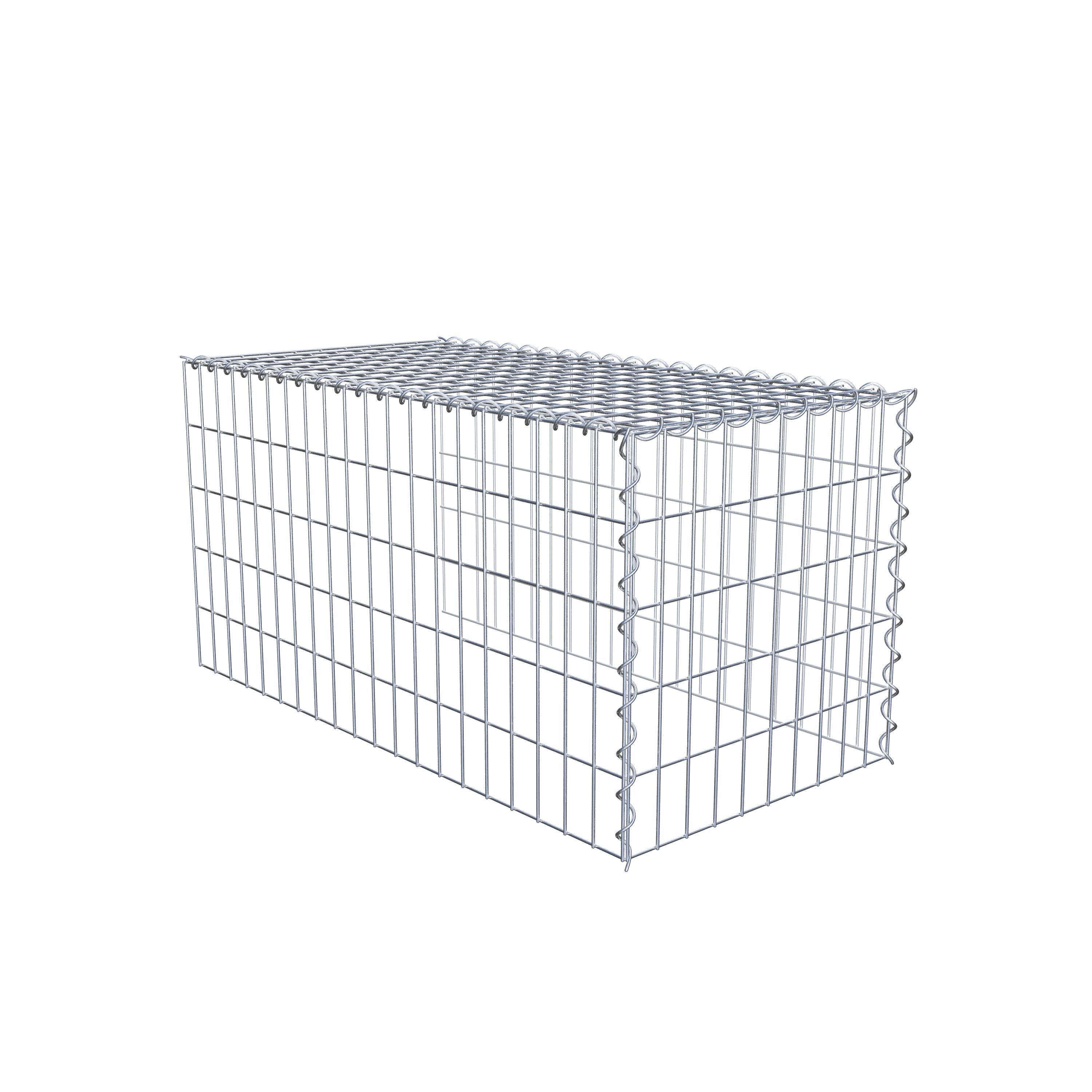 Gabião tipo 4 100 cm x 50 cm x 50 cm (C x A x P), malhagem 5 cm x 10 cm, espiral