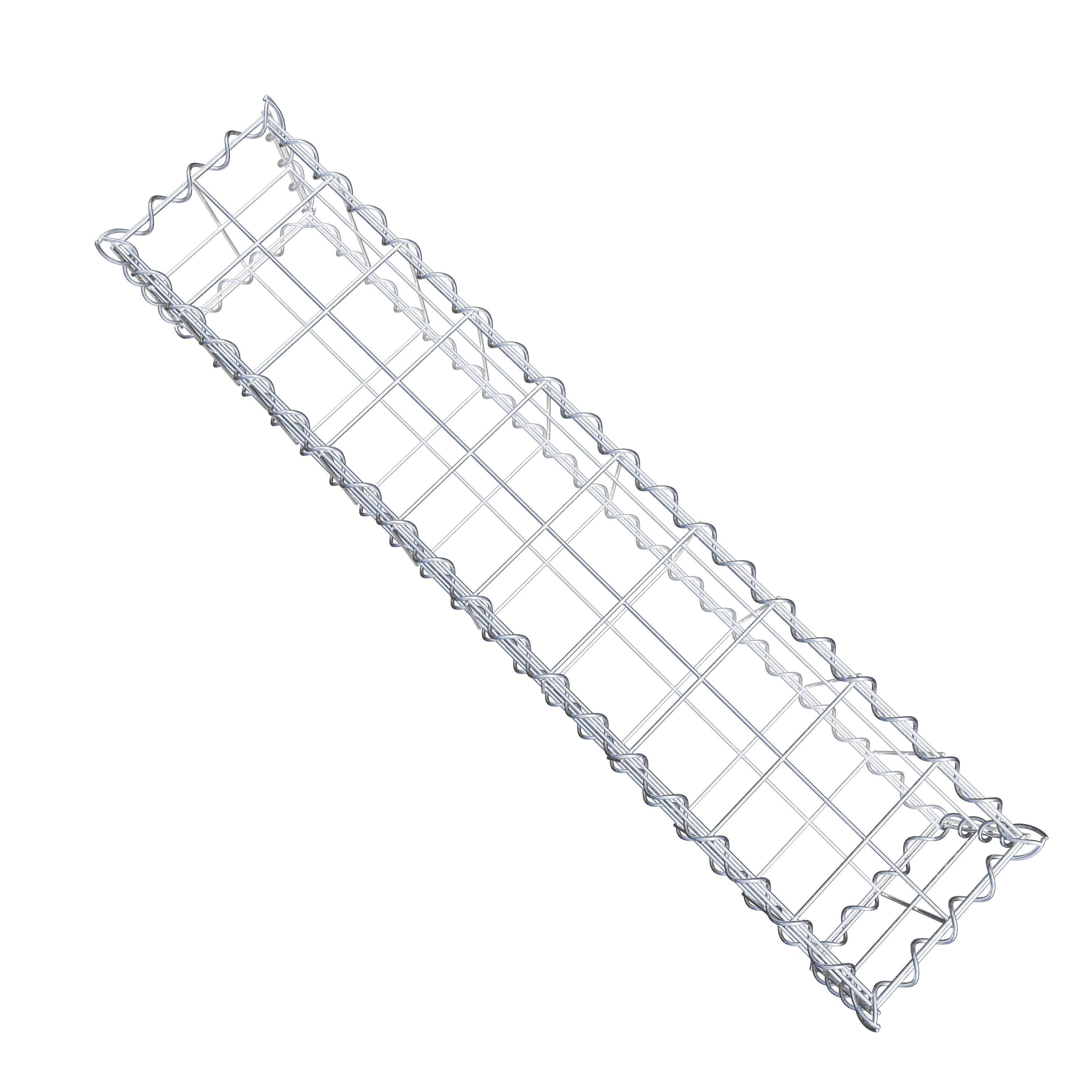 Schanskorf 100 cm x 20 cm x 20 cm (L x H x D), maaswijdte 10 cm x 10 cm, spiraalvormig