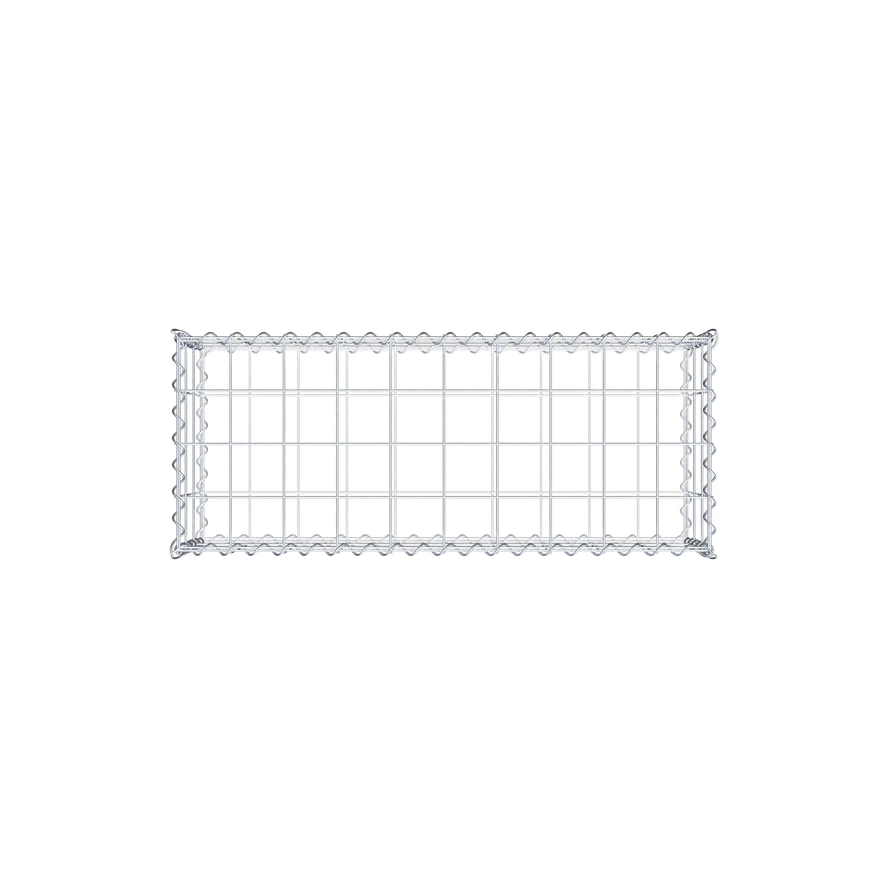 Gabbione 100 cm x 30 cm x 40 cm (L x H x P), maglia 10 cm x 10 cm, spirale