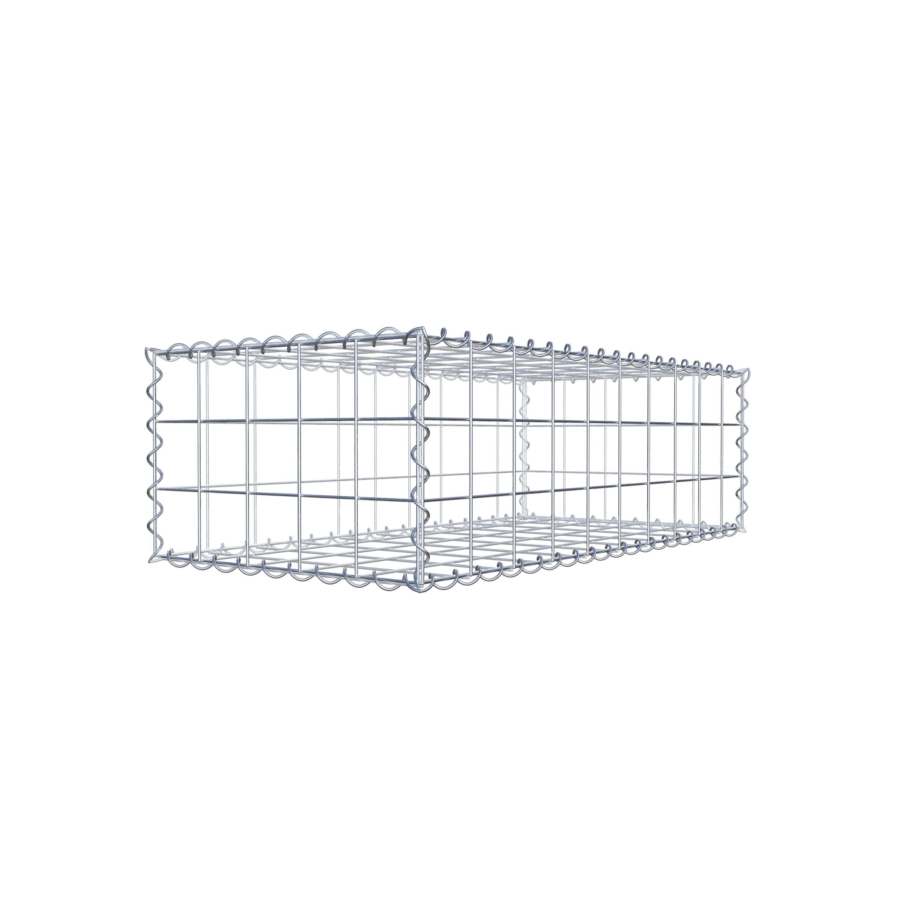 Gabião 100 cm x 30 cm x 50 cm (C x A x P), malhagem 10 cm x 10 cm, espiral