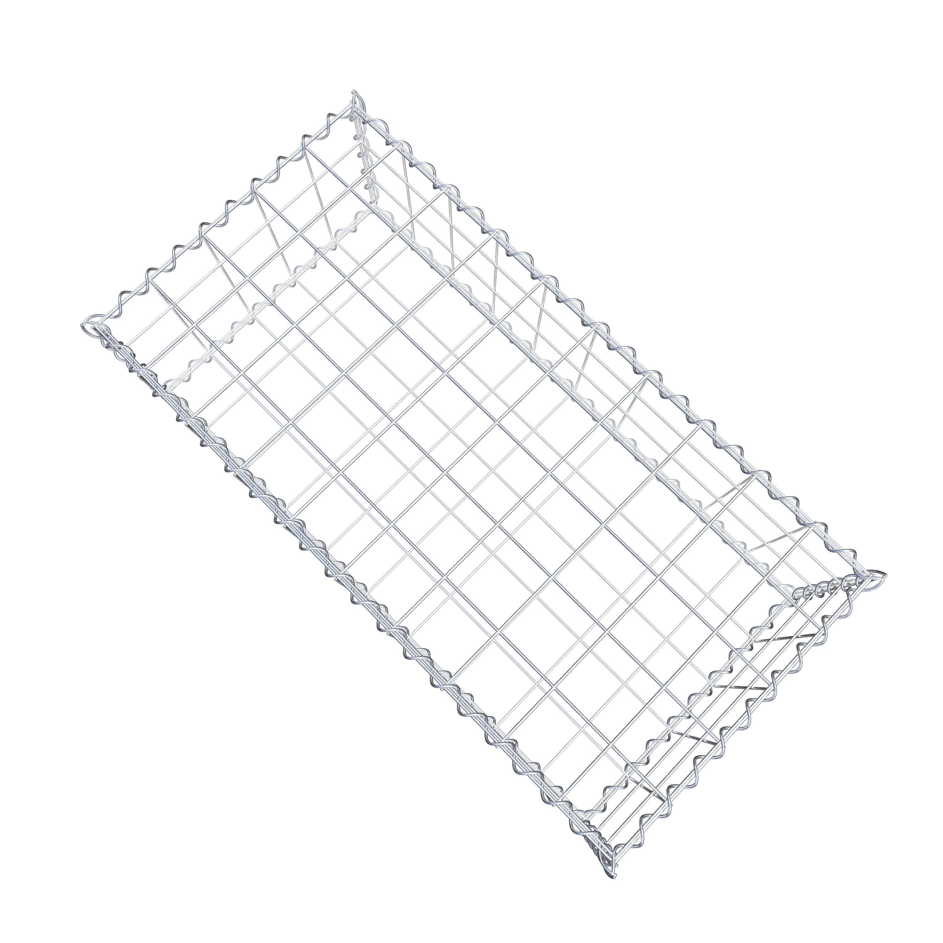 Gabião 100 cm x 30 cm x 50 cm (C x A x P), malhagem 10 cm x 10 cm, espiral