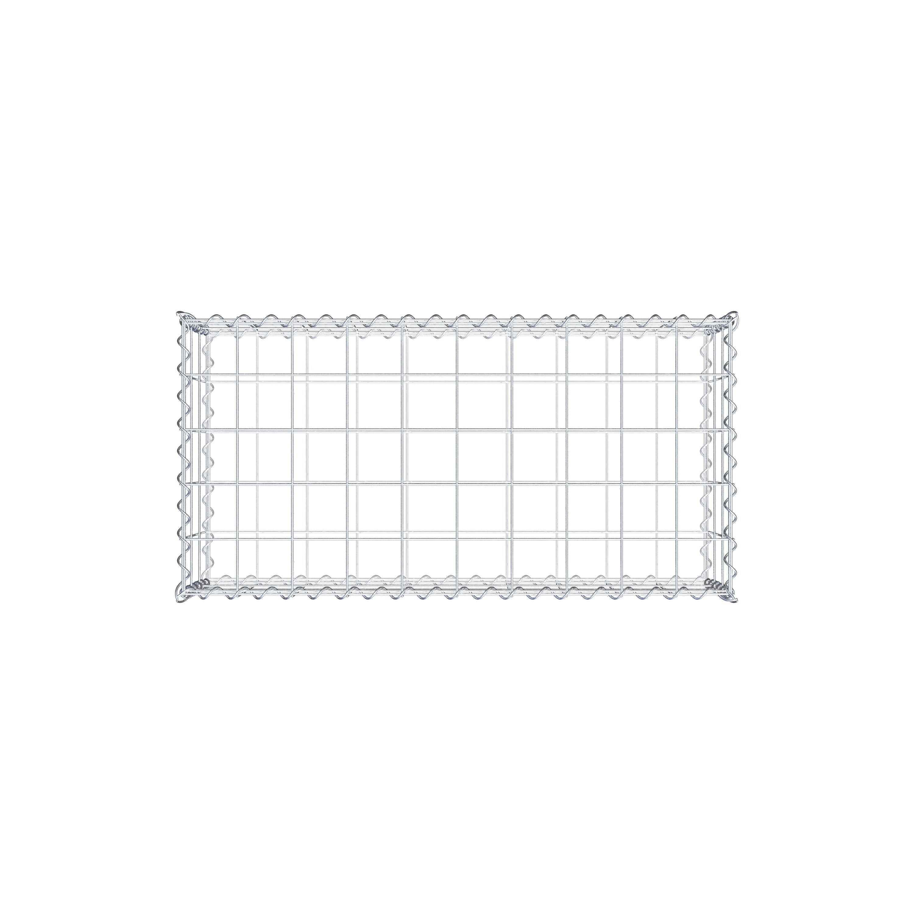 Gabião 100 cm x 30 cm x 50 cm (C x A x P), malhagem 10 cm x 10 cm, espiral