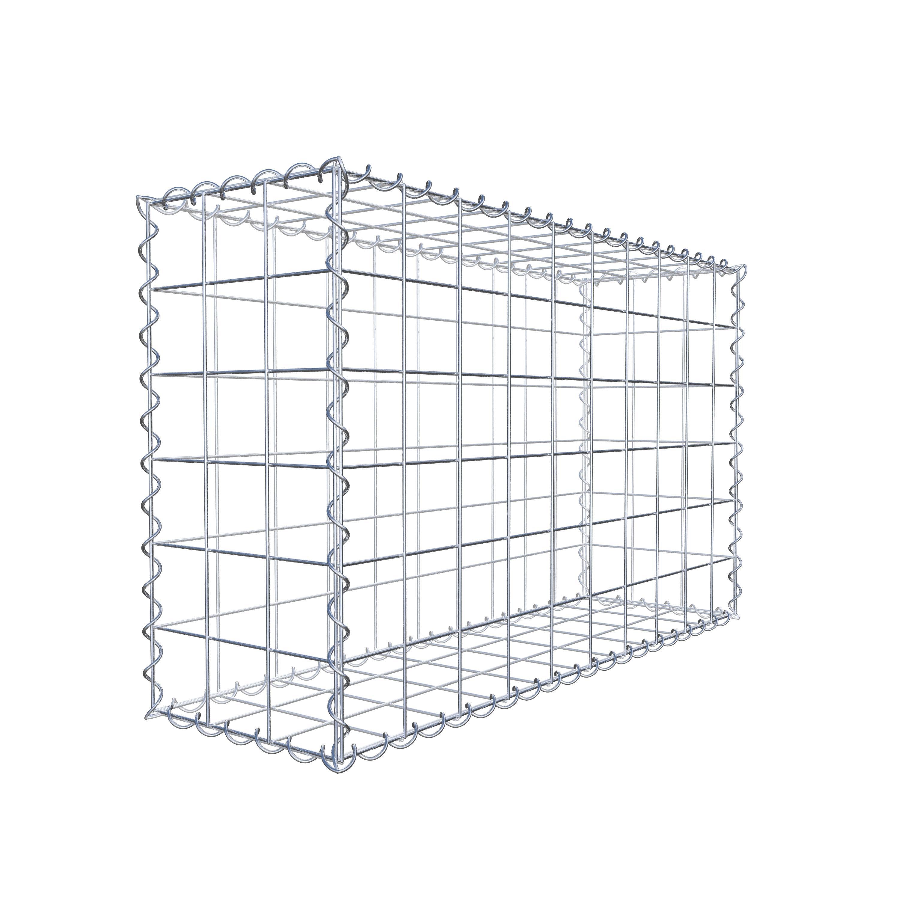 Schanskorf 100 cm x 60 cm x 30 cm (L x H x D), maaswijdte 10 cm x 10 cm, spiraal