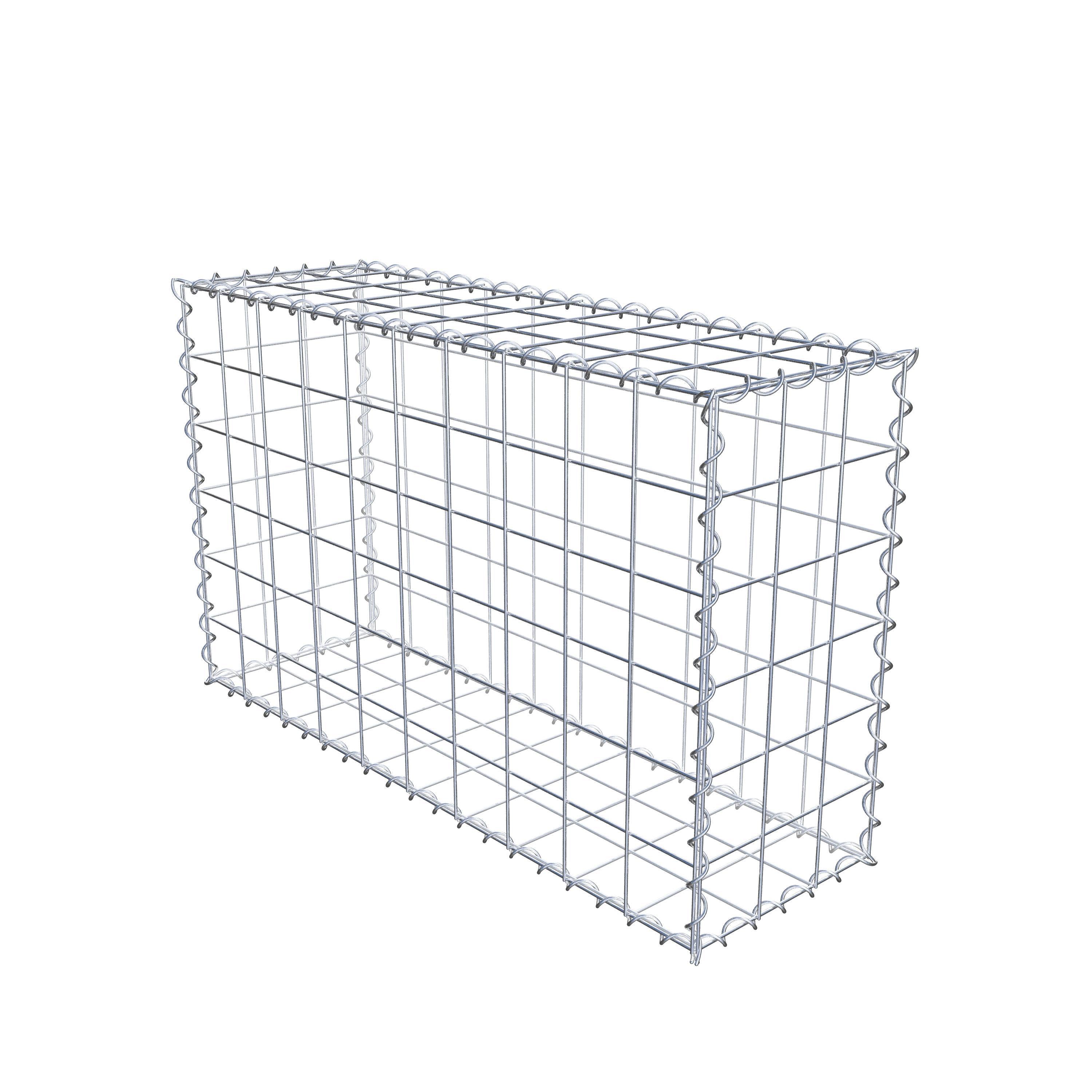 Schanskorf 100 cm x 60 cm x 30 cm (L x H x D), maaswijdte 10 cm x 10 cm, spiraal