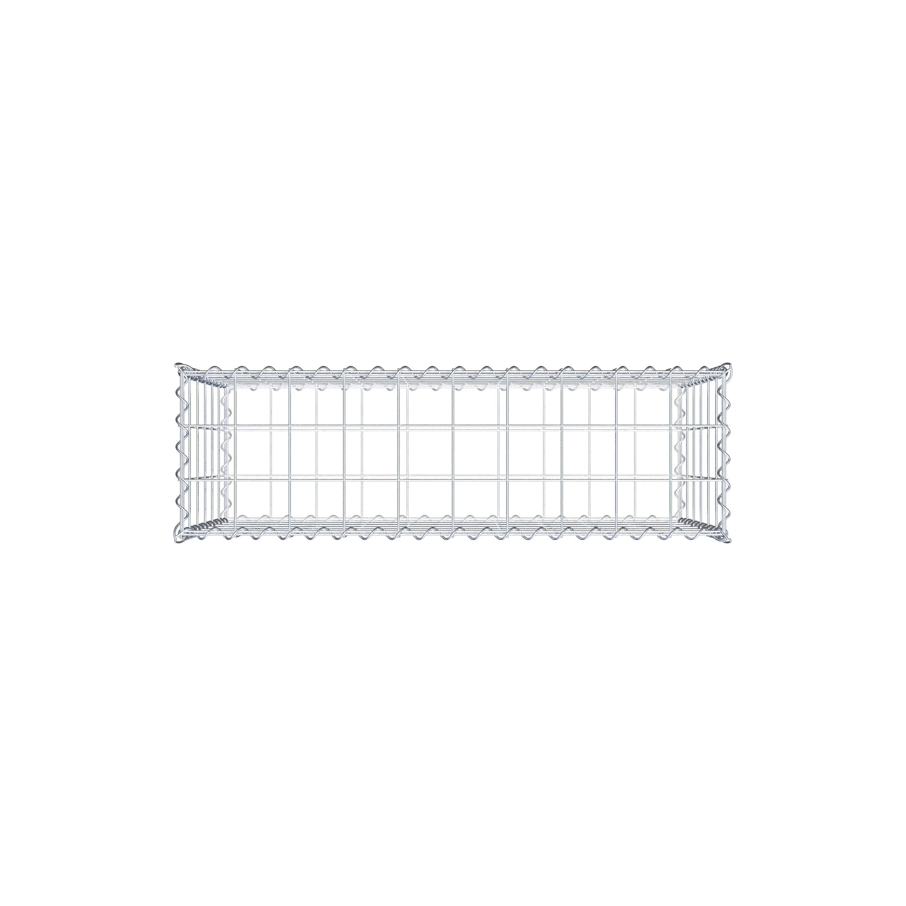 Schanskorf 100 cm x 60 cm x 30 cm (L x H x D), maaswijdte 10 cm x 10 cm, spiraal