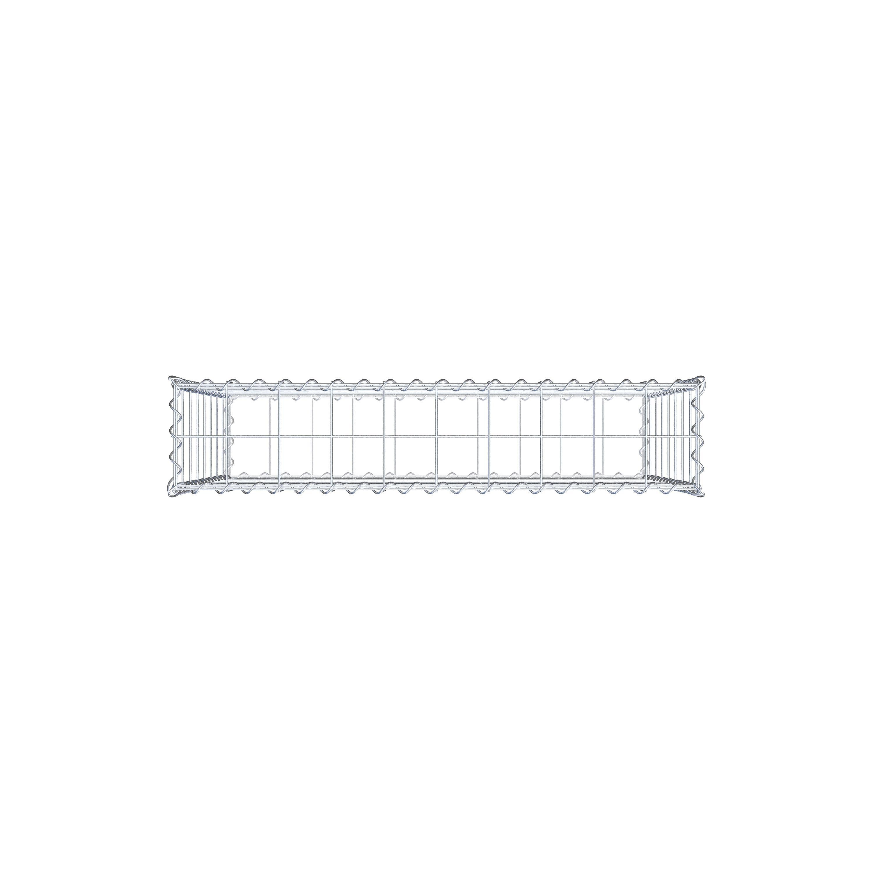 Gabbione 100 cm x 80 cm x 20 cm (L x H x P), maglia 10 cm x 10 cm, spirale