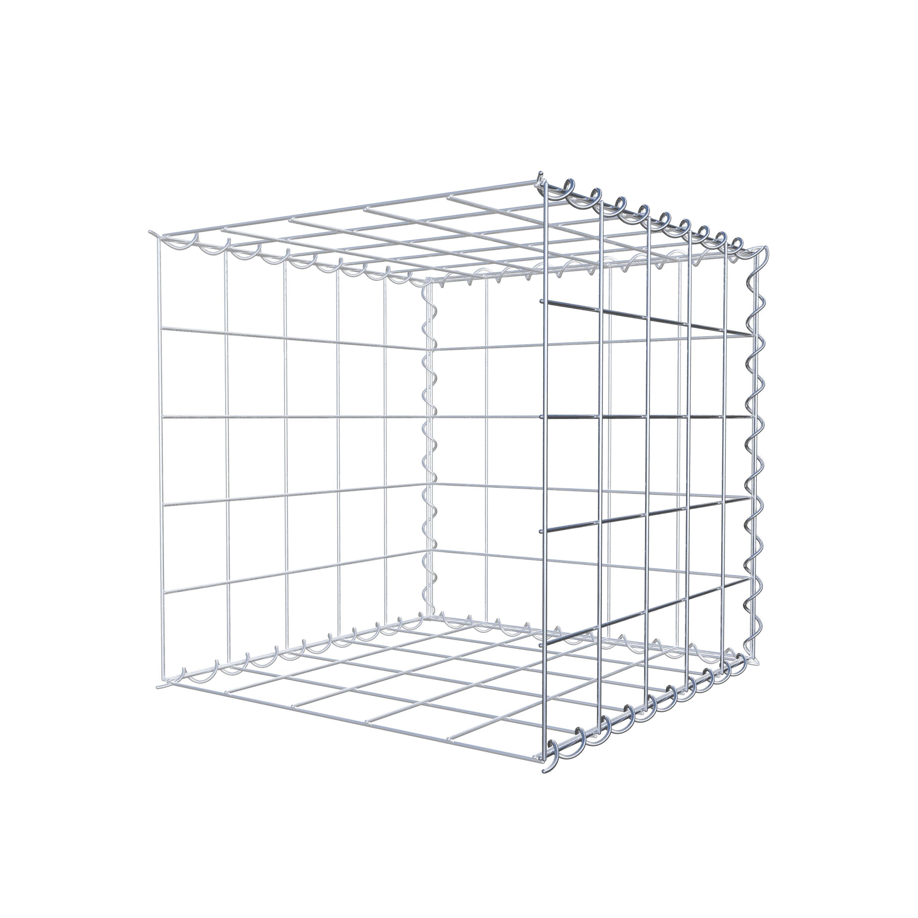 Påväxt gabion typ 2 50 cm x 50 cm x 50 cm (L x H x D), maskstorlek 10 cm x 10 cm, spiral