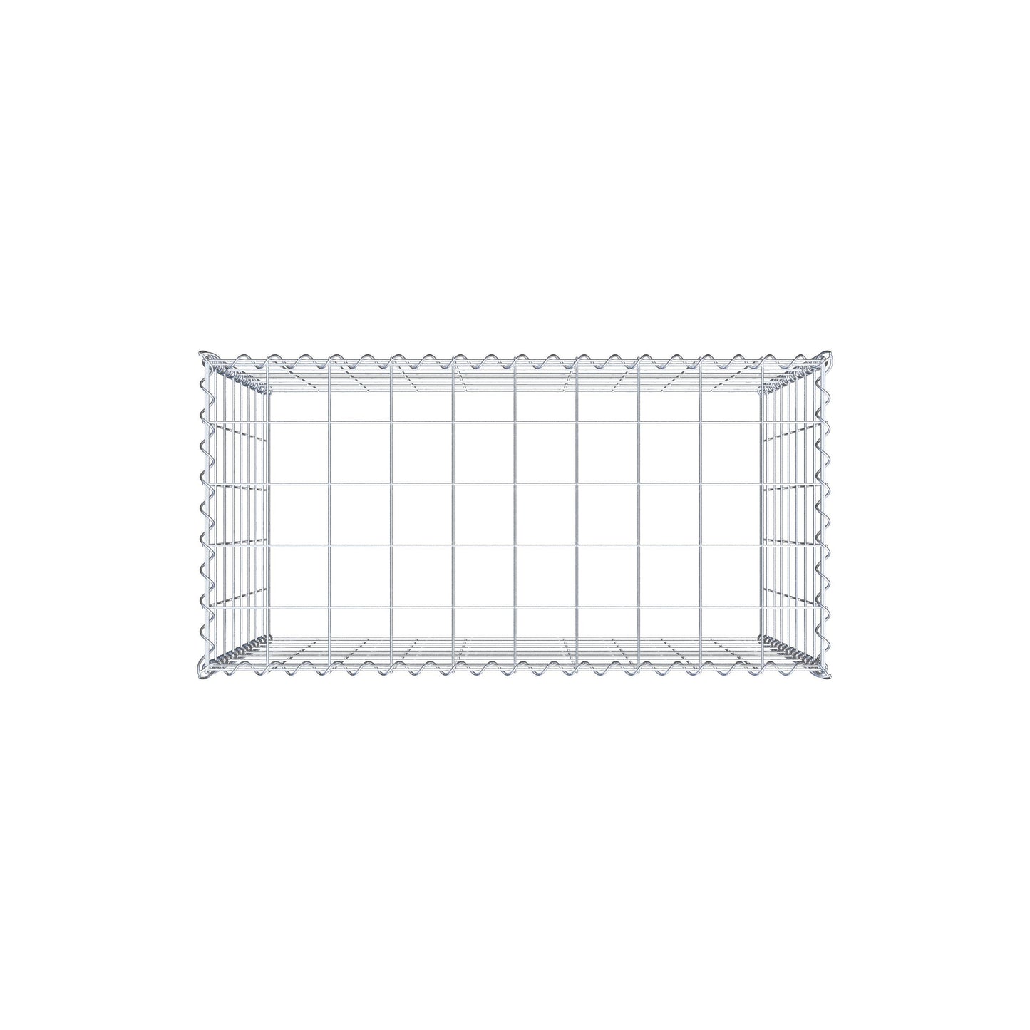 Gabion rapporté type 3 100 cm x 80 cm x 50 cm (L x H x P), mailles 10 cm x 10 cm, spirale