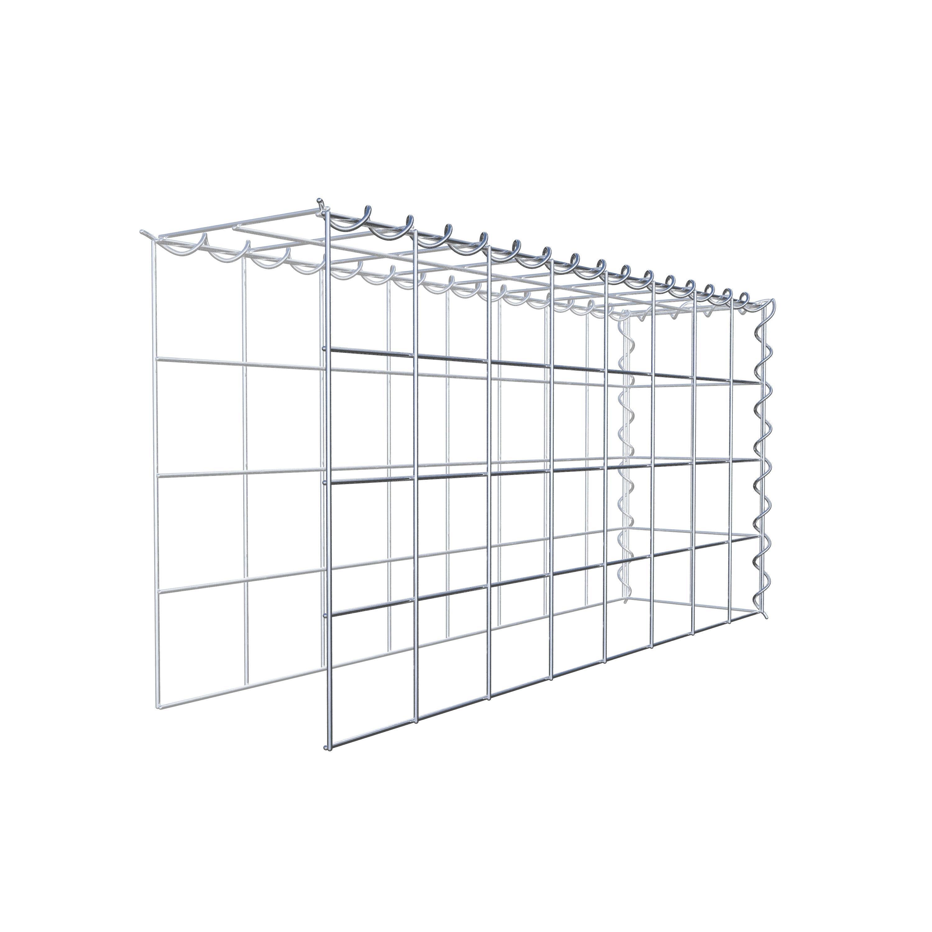 Add-on schanskorf type 4 80 cm x 40 cm x 20 cm (L x H x D), maaswijdte 10 cm x 10 cm, spiraalvormig