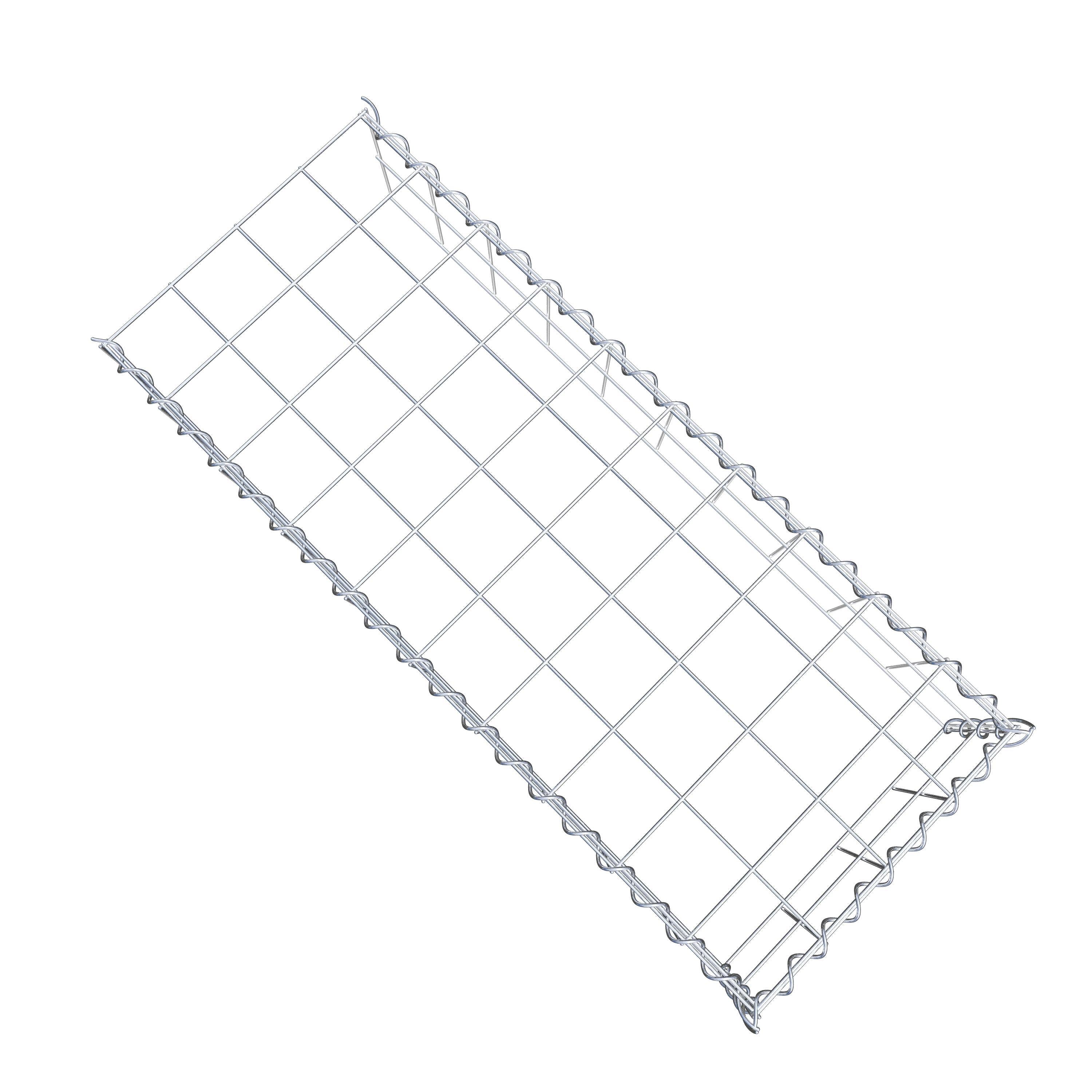 Gabion rapporté type 4 100 cm x 20 cm x 40 cm (L x H x P), mailles 10 cm x 10 cm, spirale